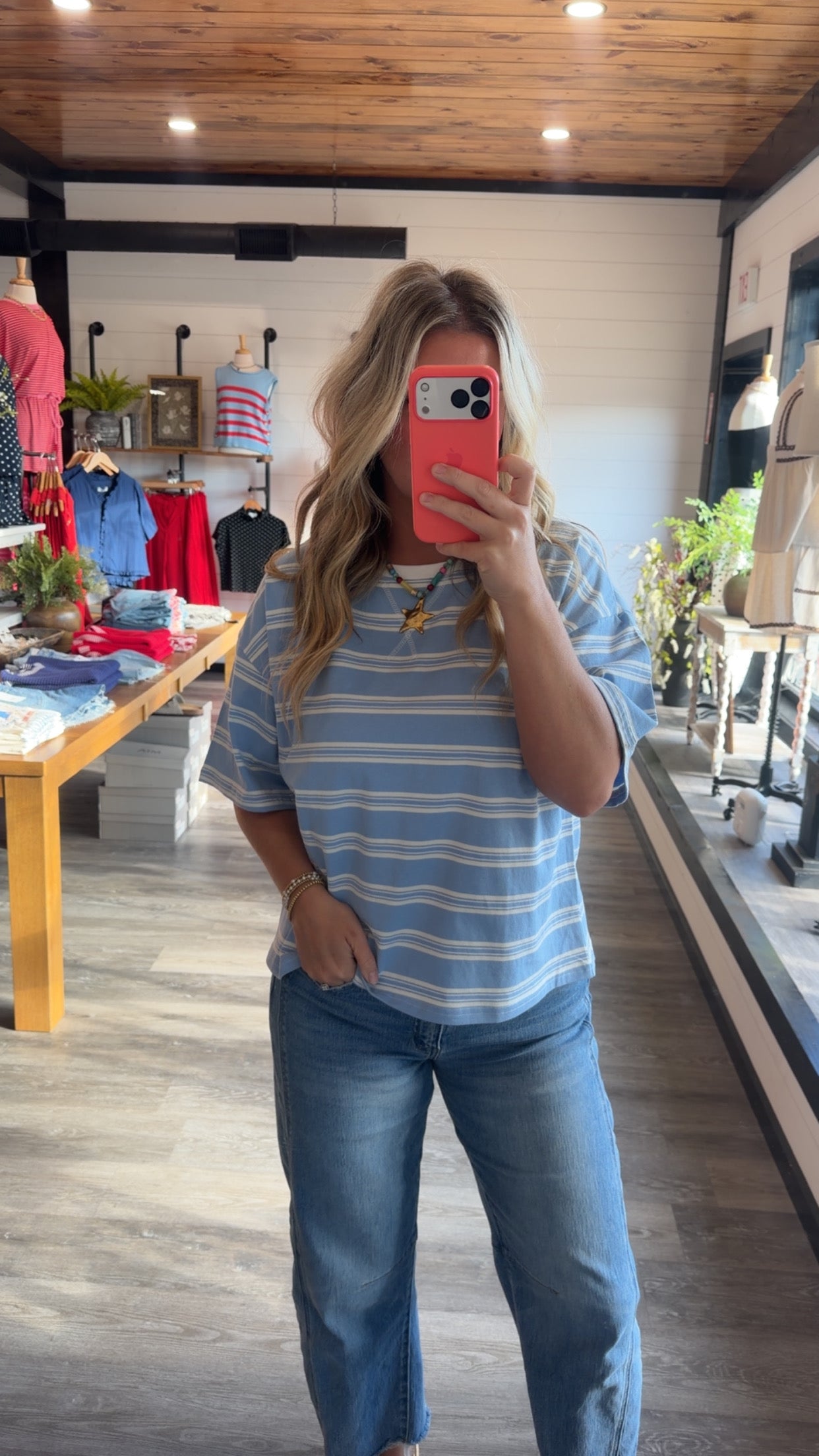 Americana Oversized Tee - Blue
