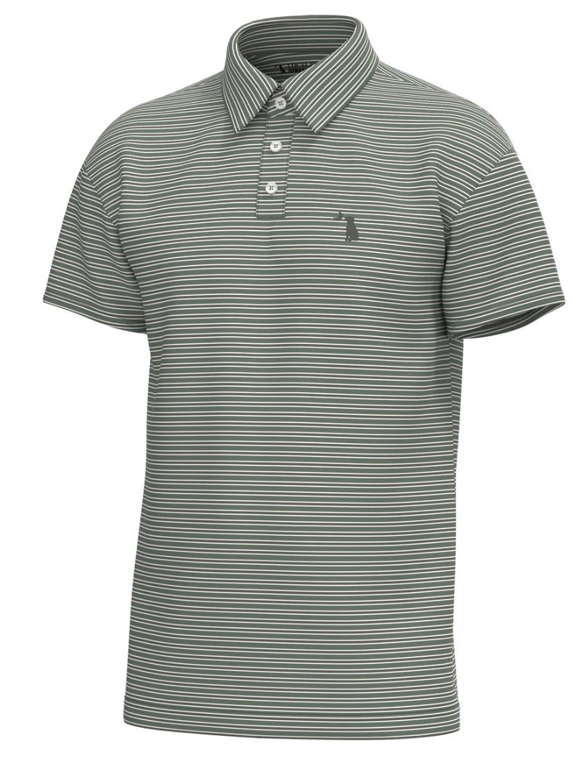 Local Boy Surfside Polo - Olive/White