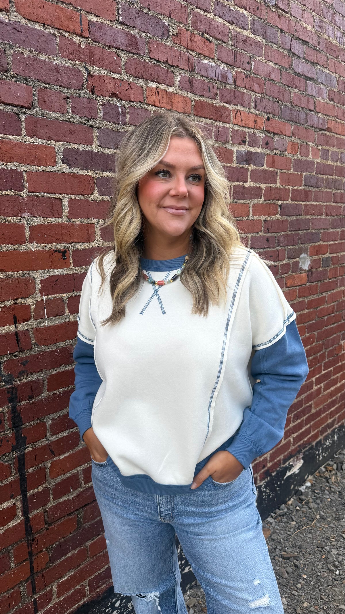 Fleece Color Block Pullover