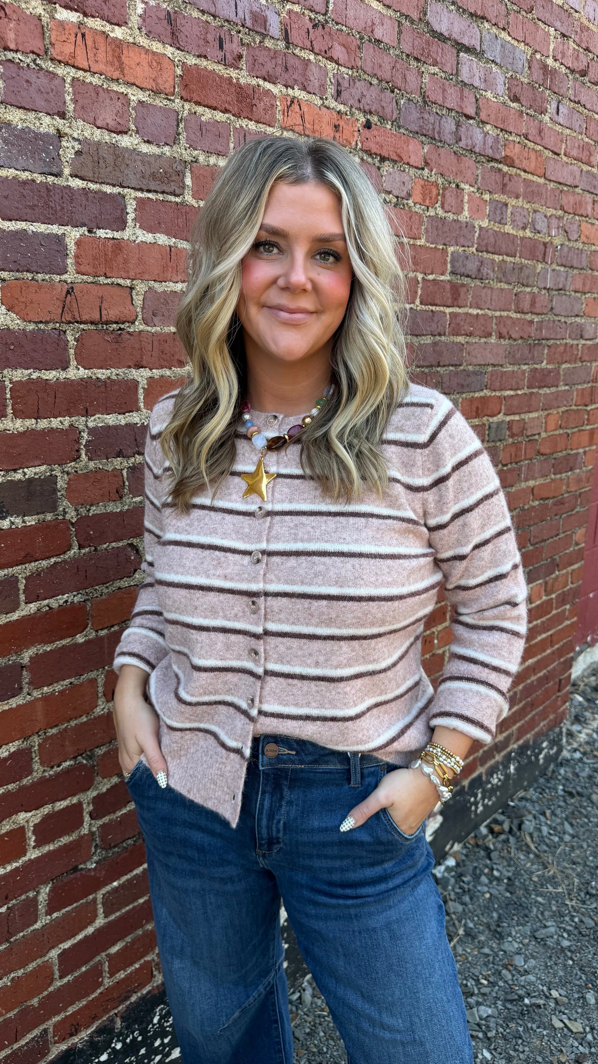 Cranberry Crush Striped Sweater