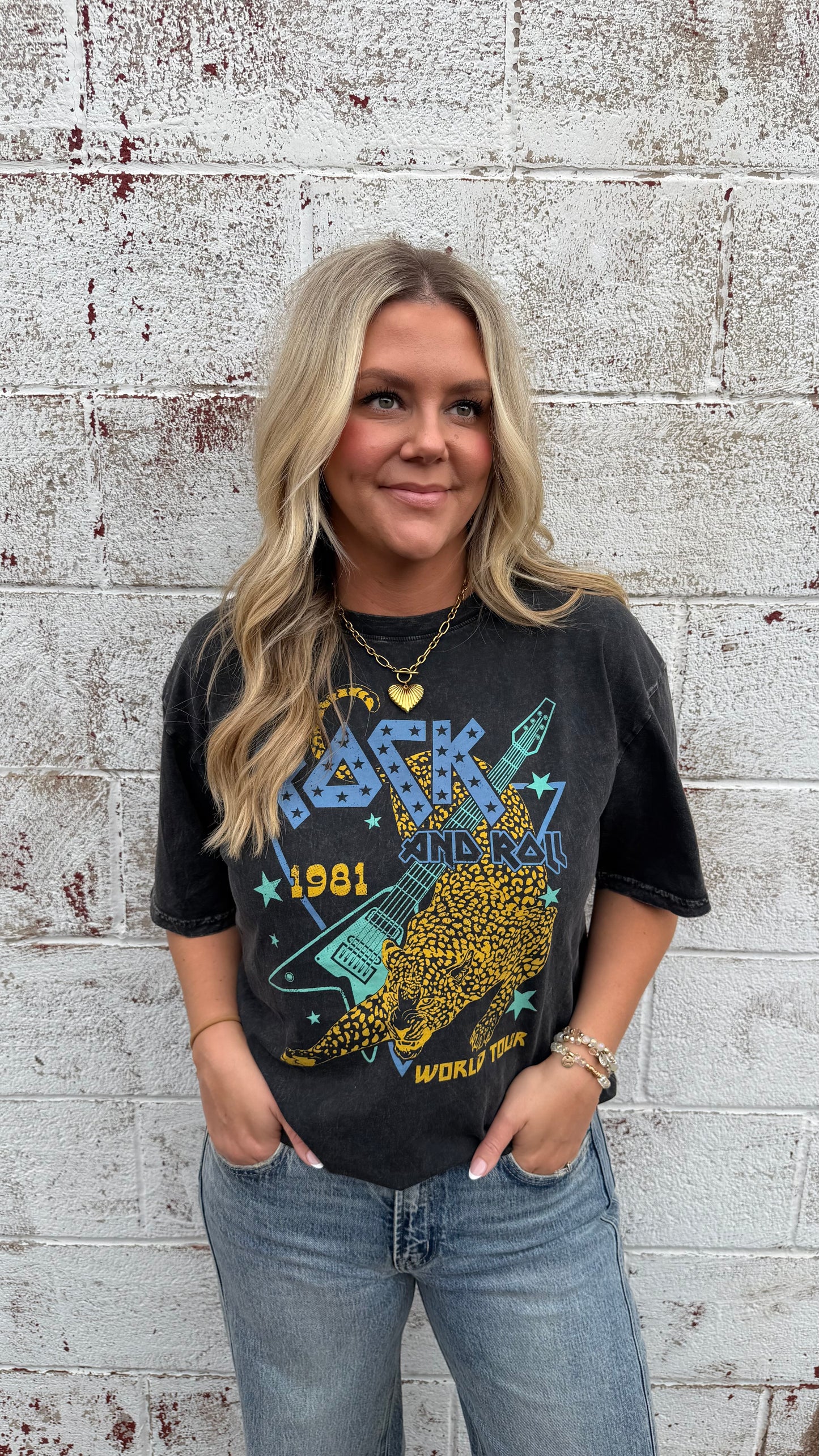 Oversized Rock n Roll Leopard Tee