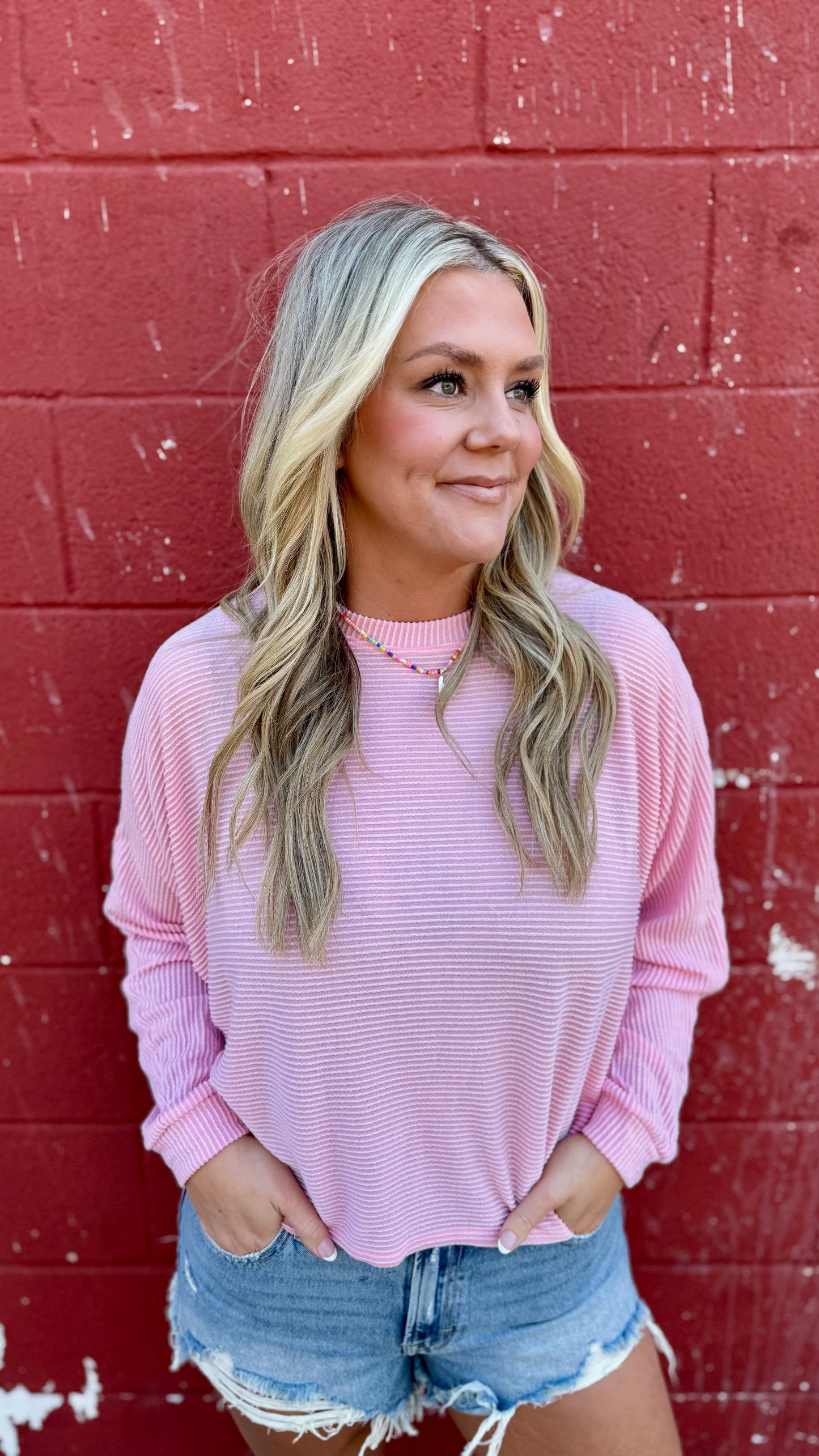 Pink Dreams Ribbed Top