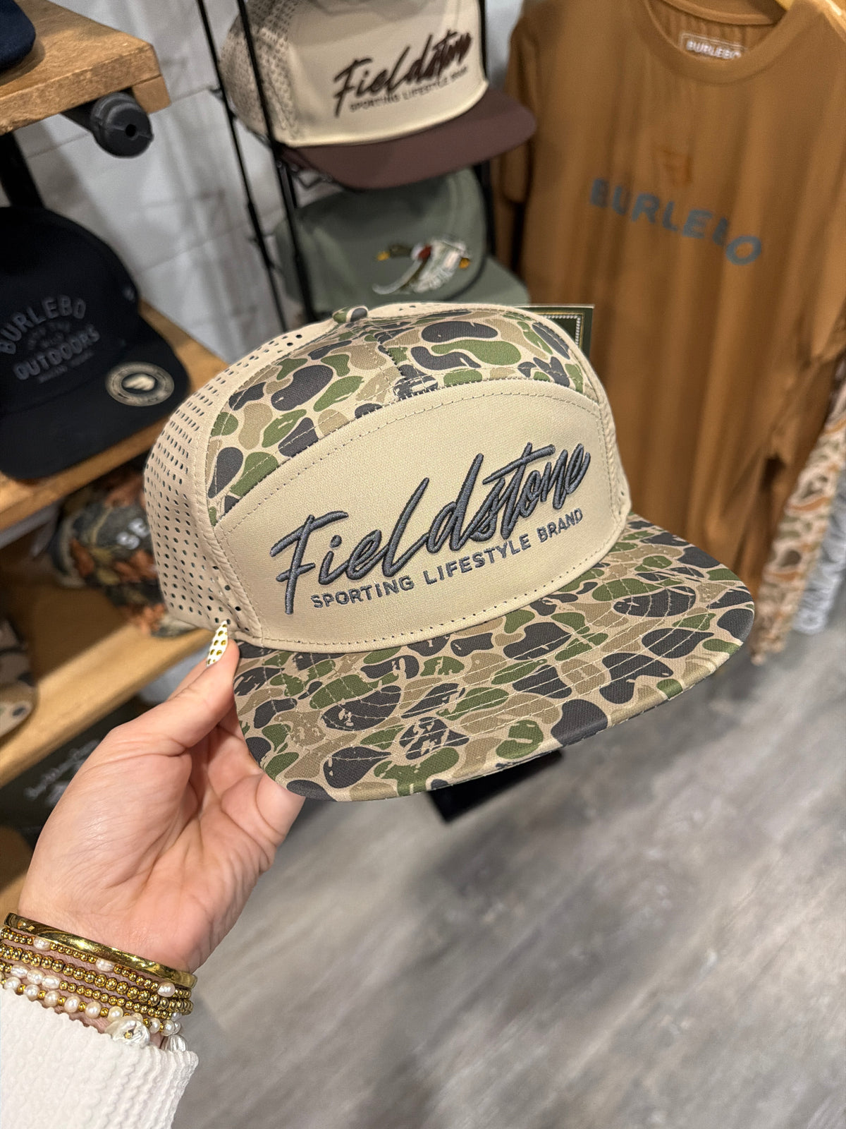 Fieldstone Tan Grey Backwoods Performance Hat