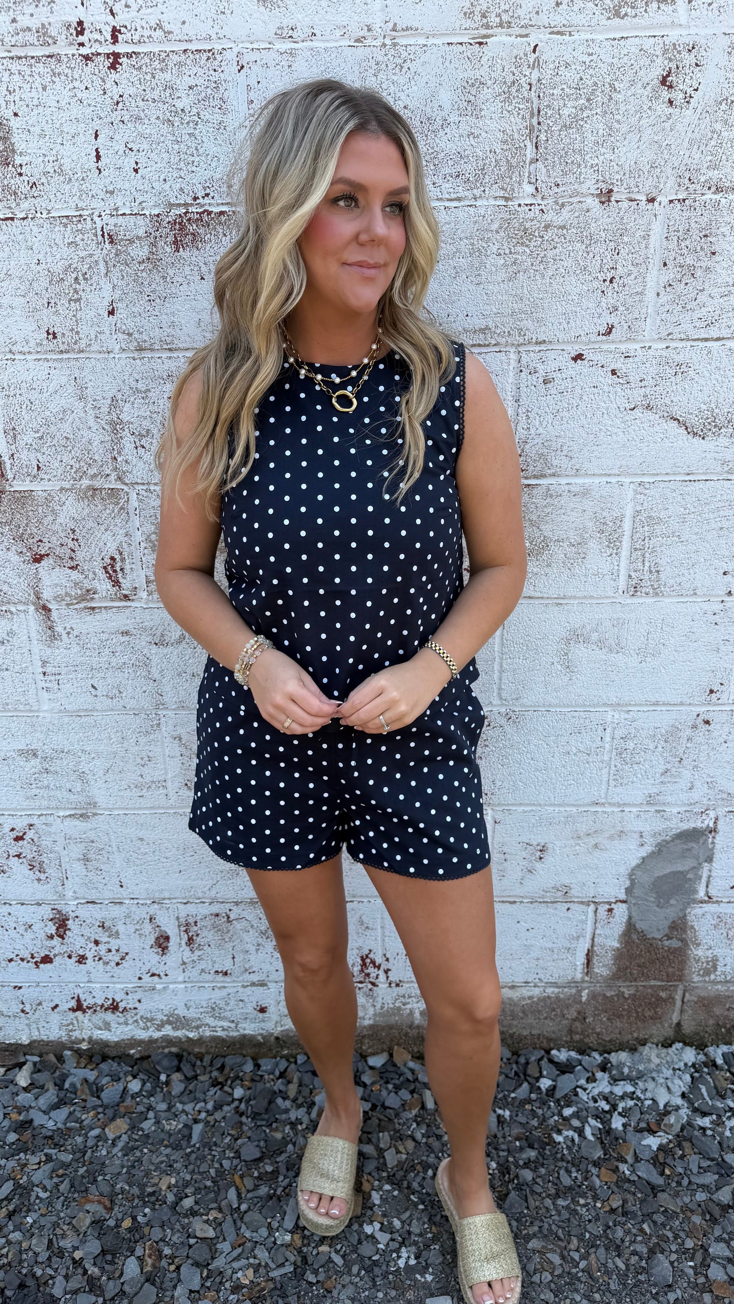 Naomi Navy Polka Dot Set - Bottom
