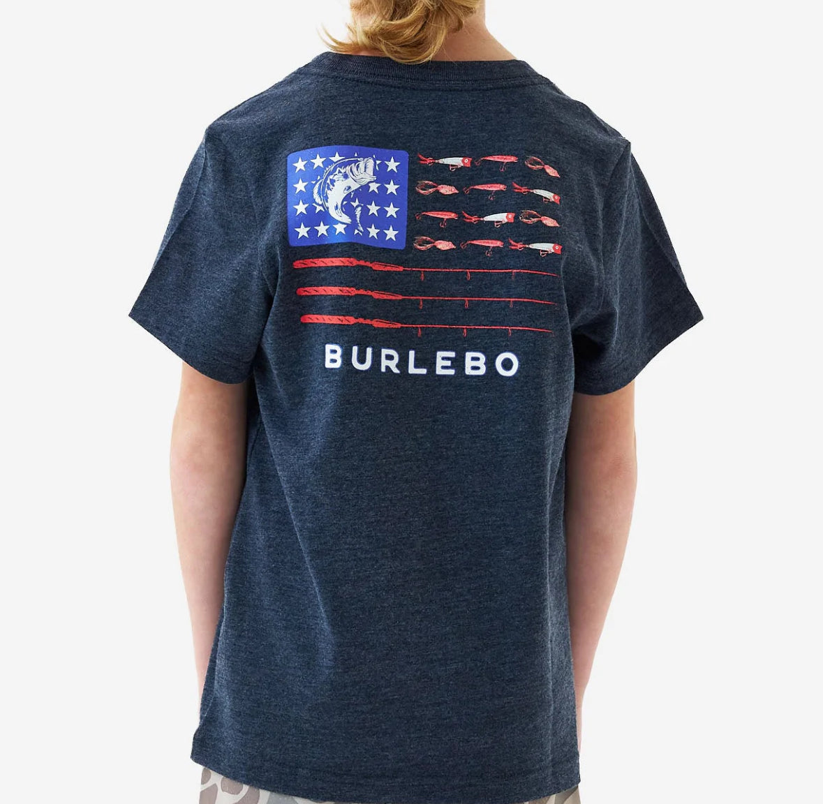 Burlebo Youth Fishing USA Tee