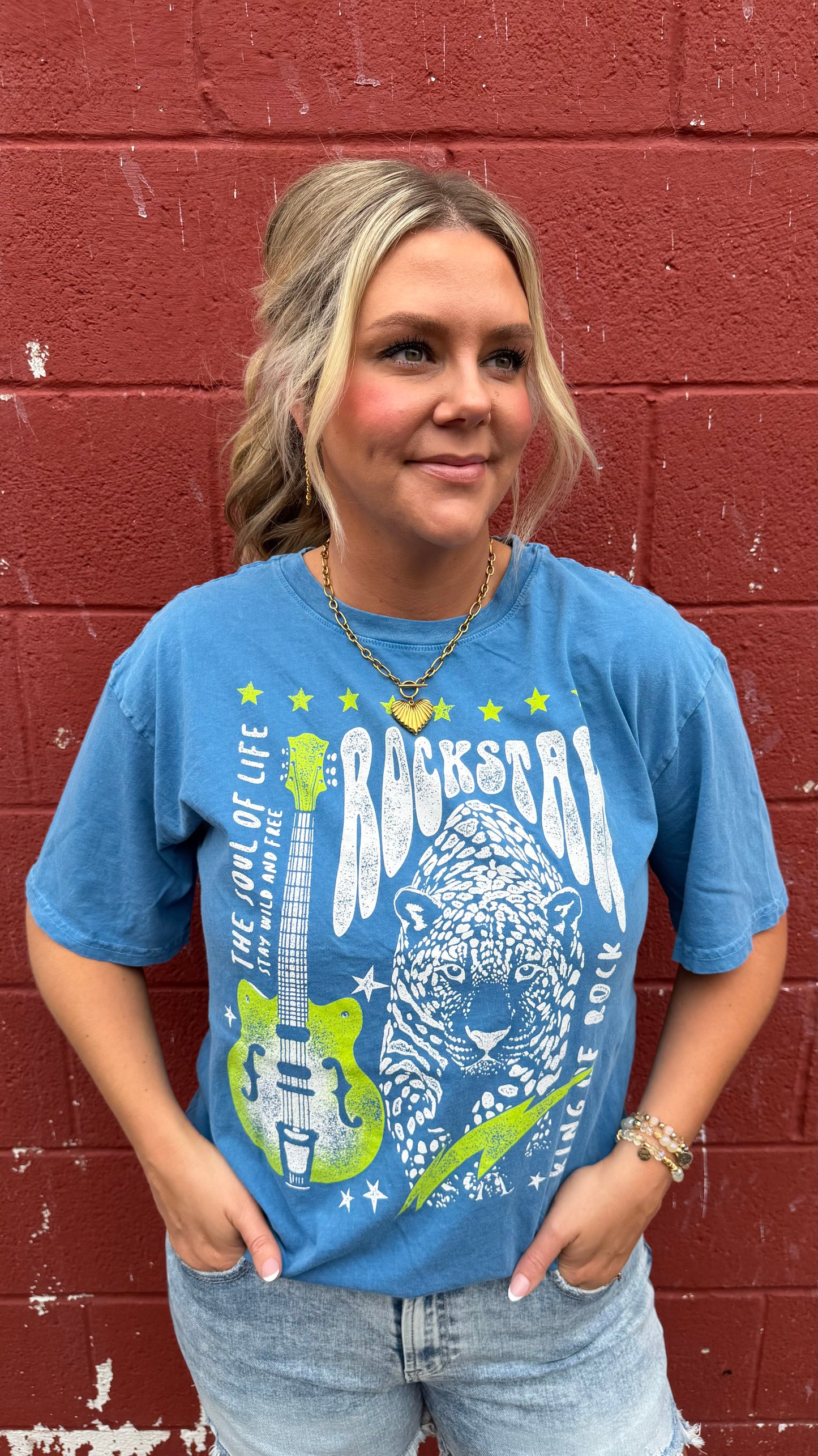 Oversized Rockstar Leopard Tee