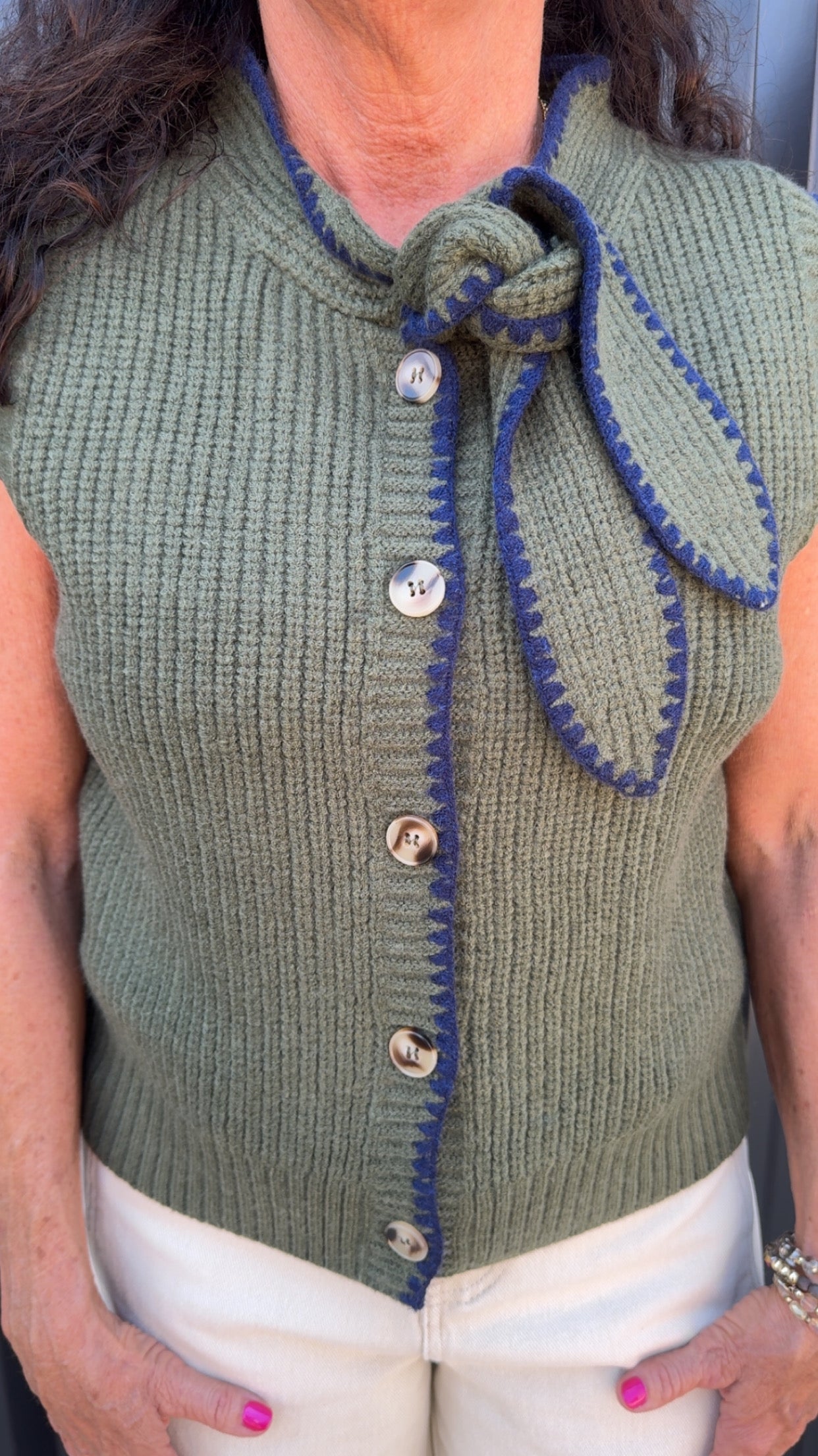Annie Olive Sweater Vest
