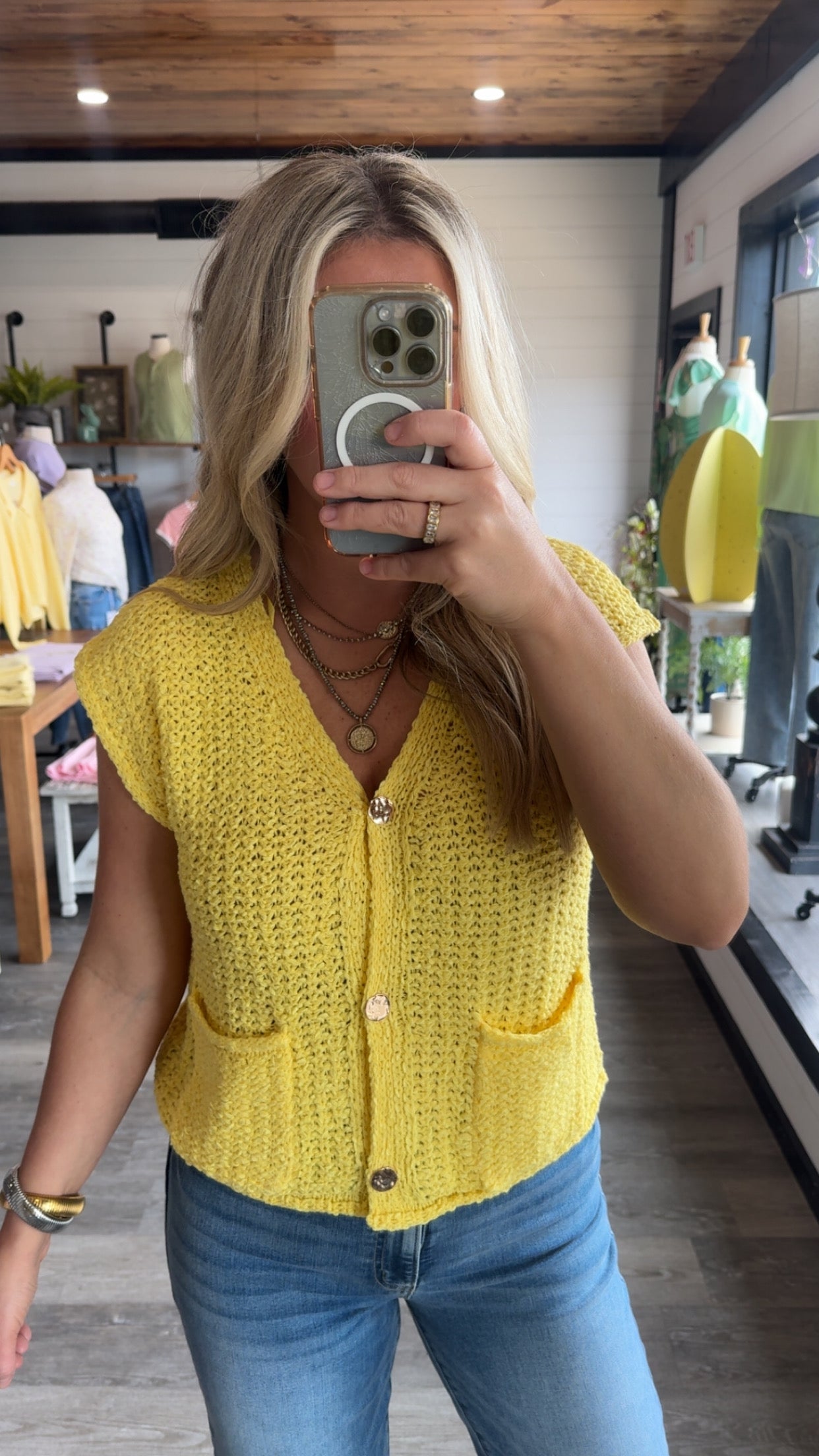 Knit V Neck Sweater Vest
