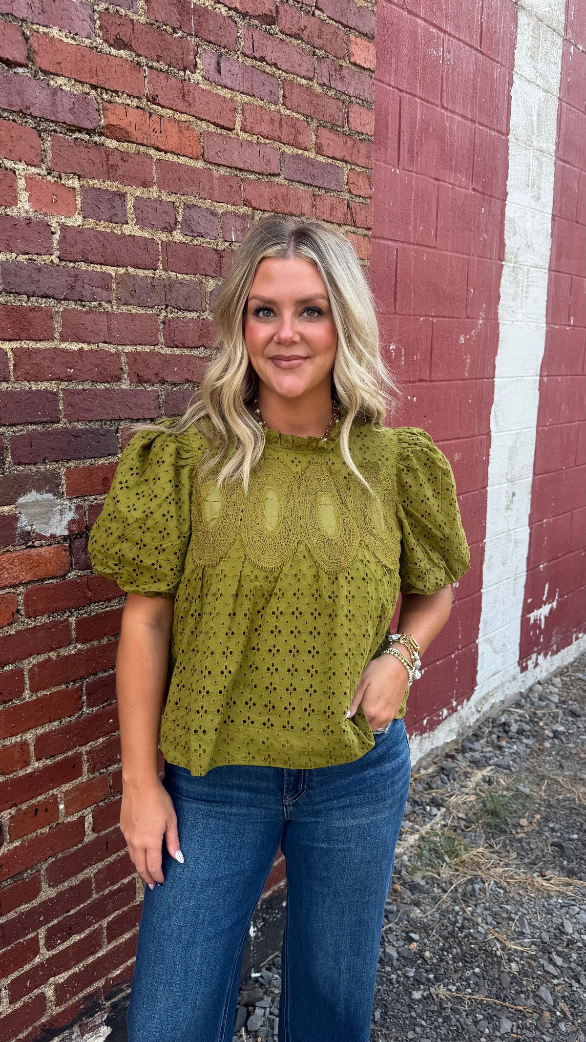 Olive Anthro Top