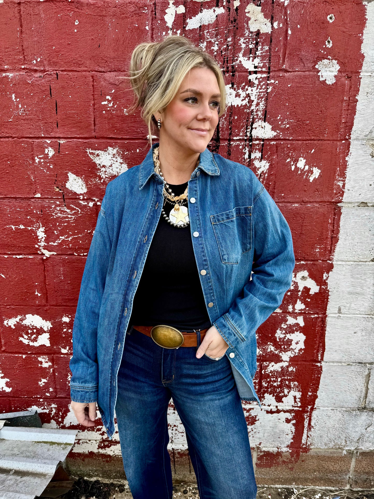 Oversized Denim Shacket