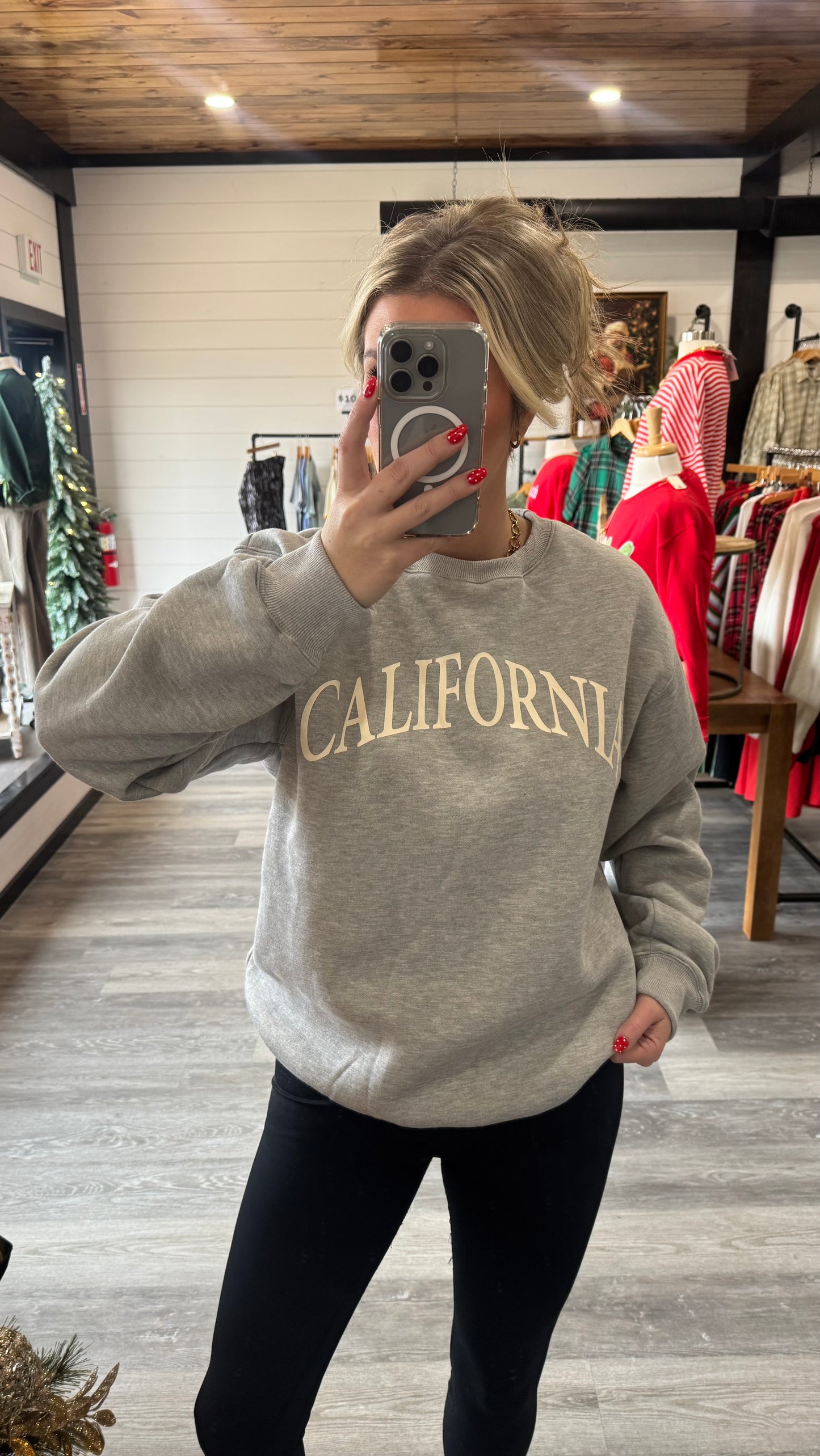 California Graphic Sweatshirt - Grey