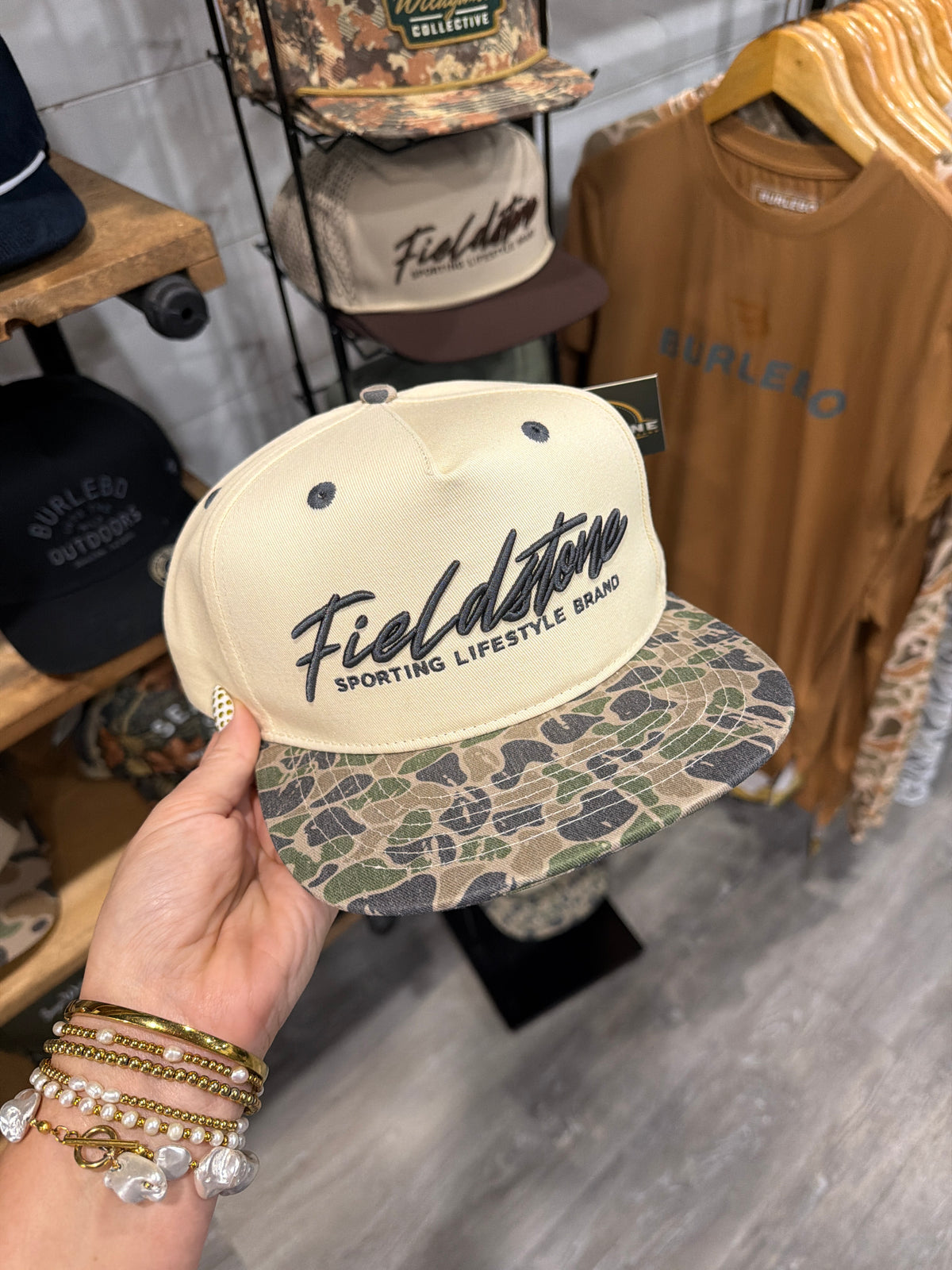 Fieldstone Canvas Backwoods Camo Bill Hat