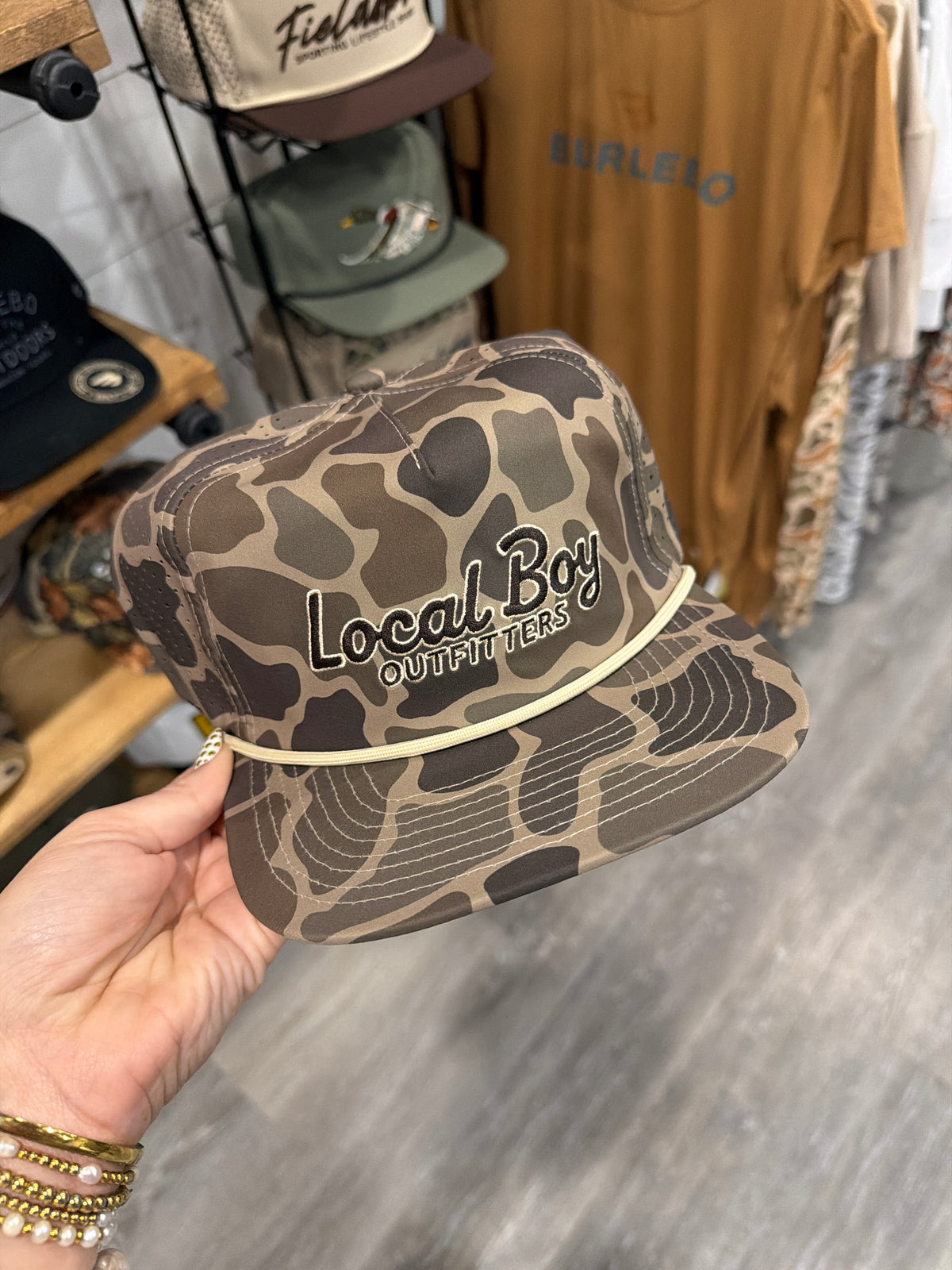 Local Boy Mark Script Performance Rope Hat - Brush Camo