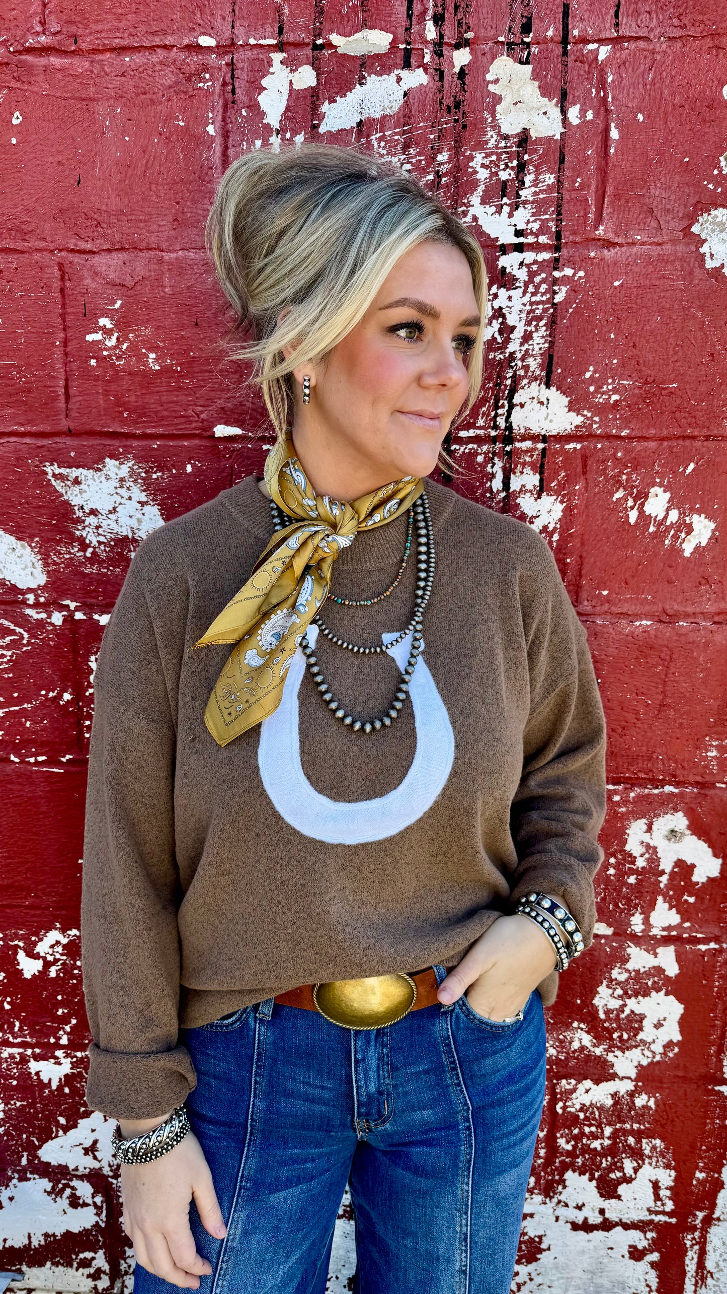 Lucky Horseshoe Sweater