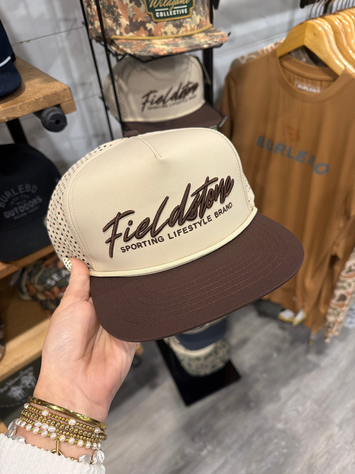 Fieldstone Brown Bill Performance Hat