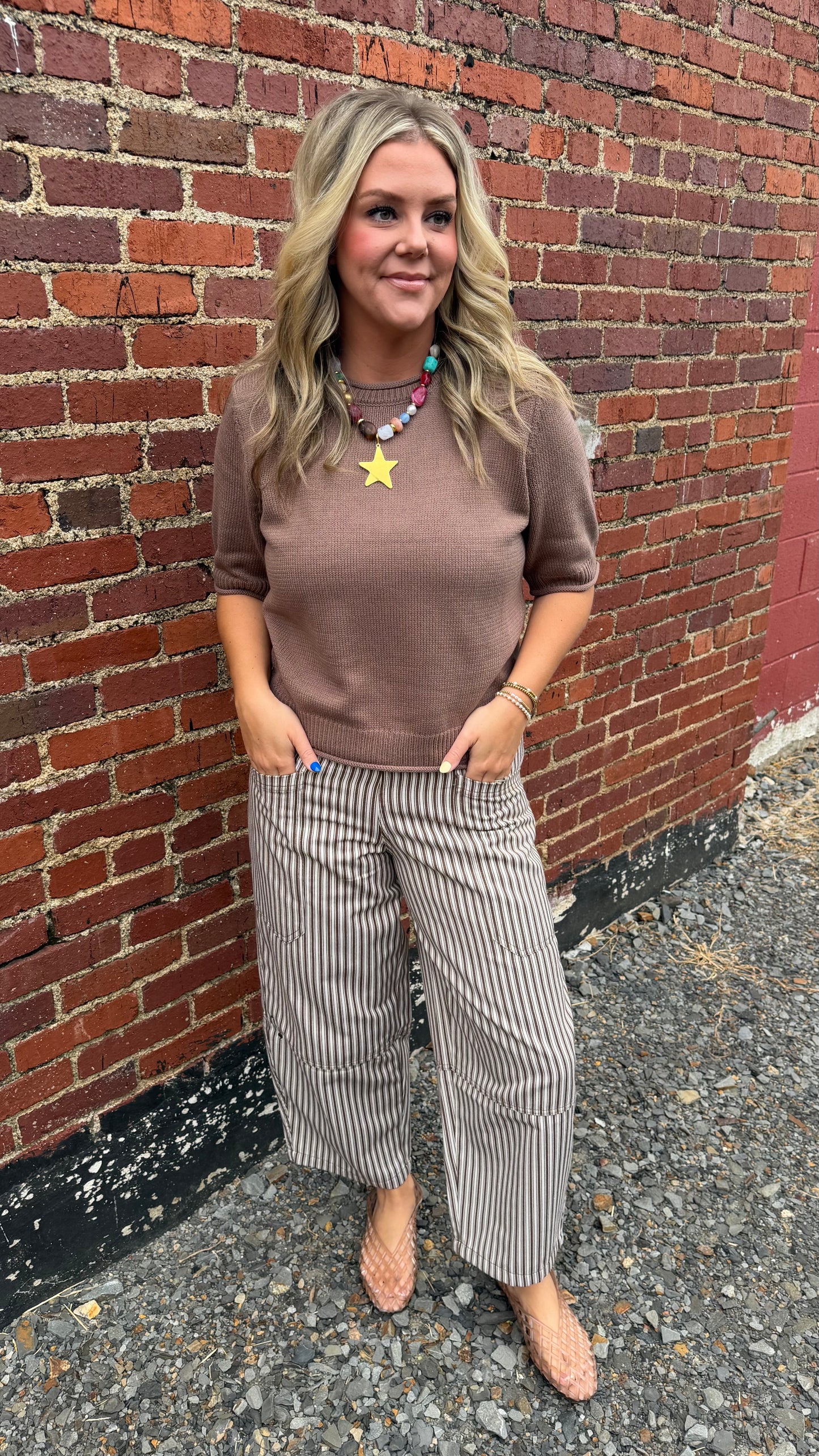 Espresso Striped Pants