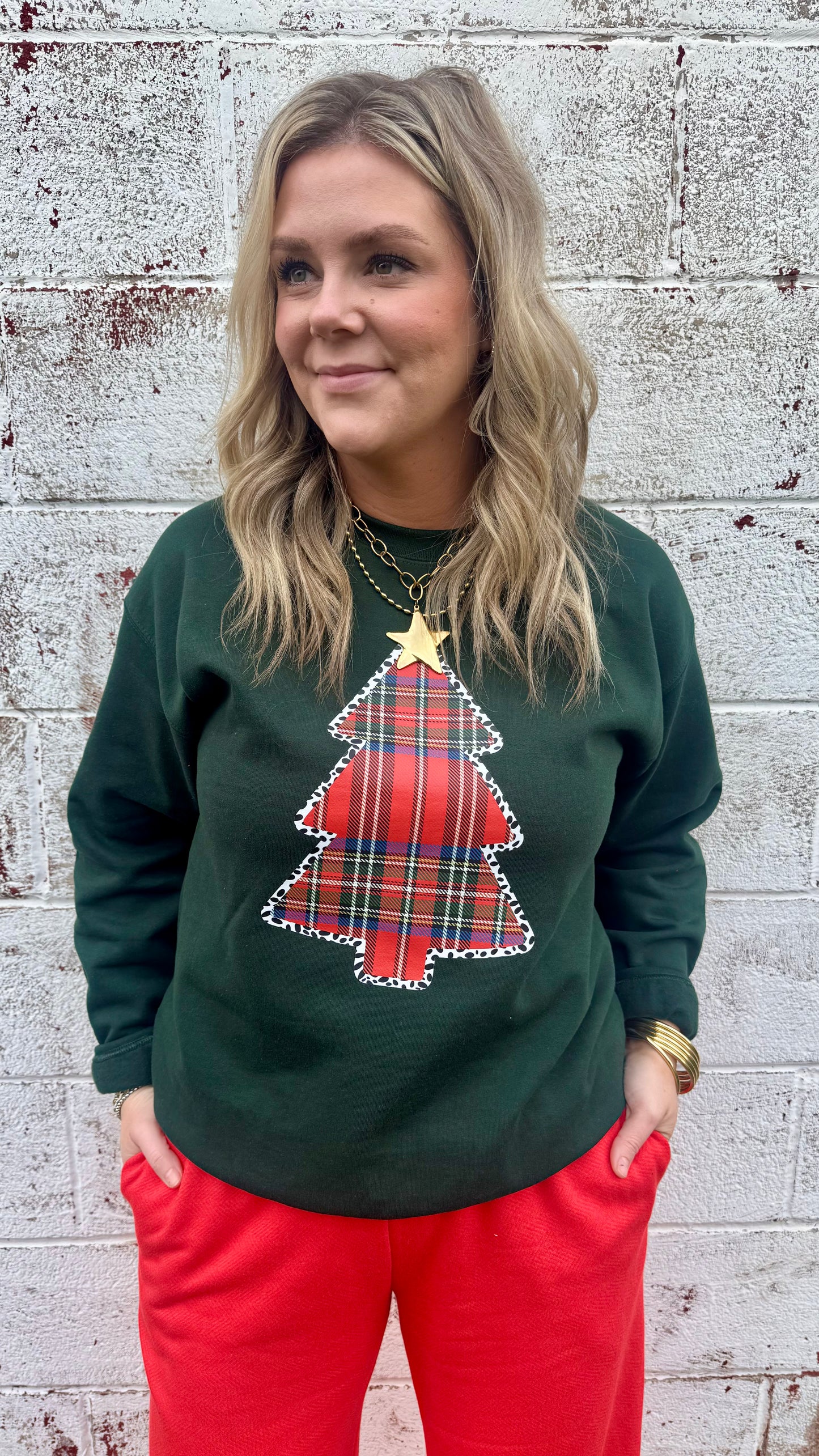 Plaid Christmas Tree Sweatshirt