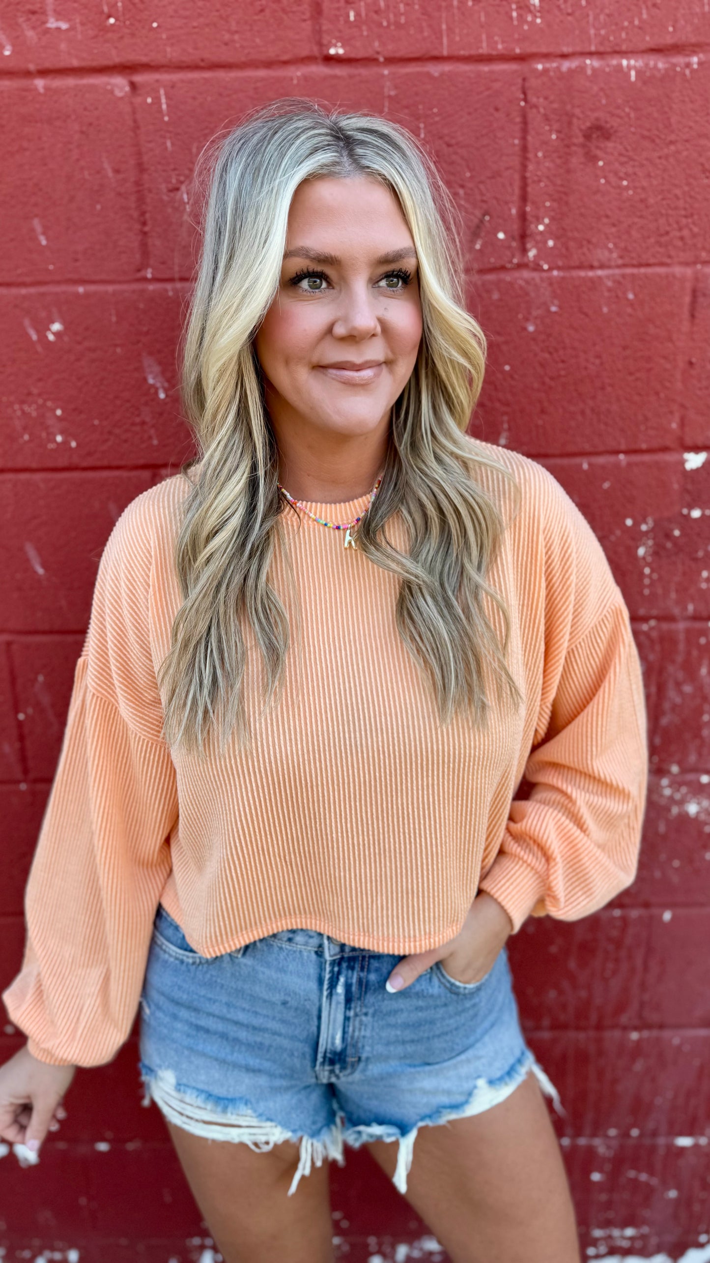 Dreamsicle Ribbed Top