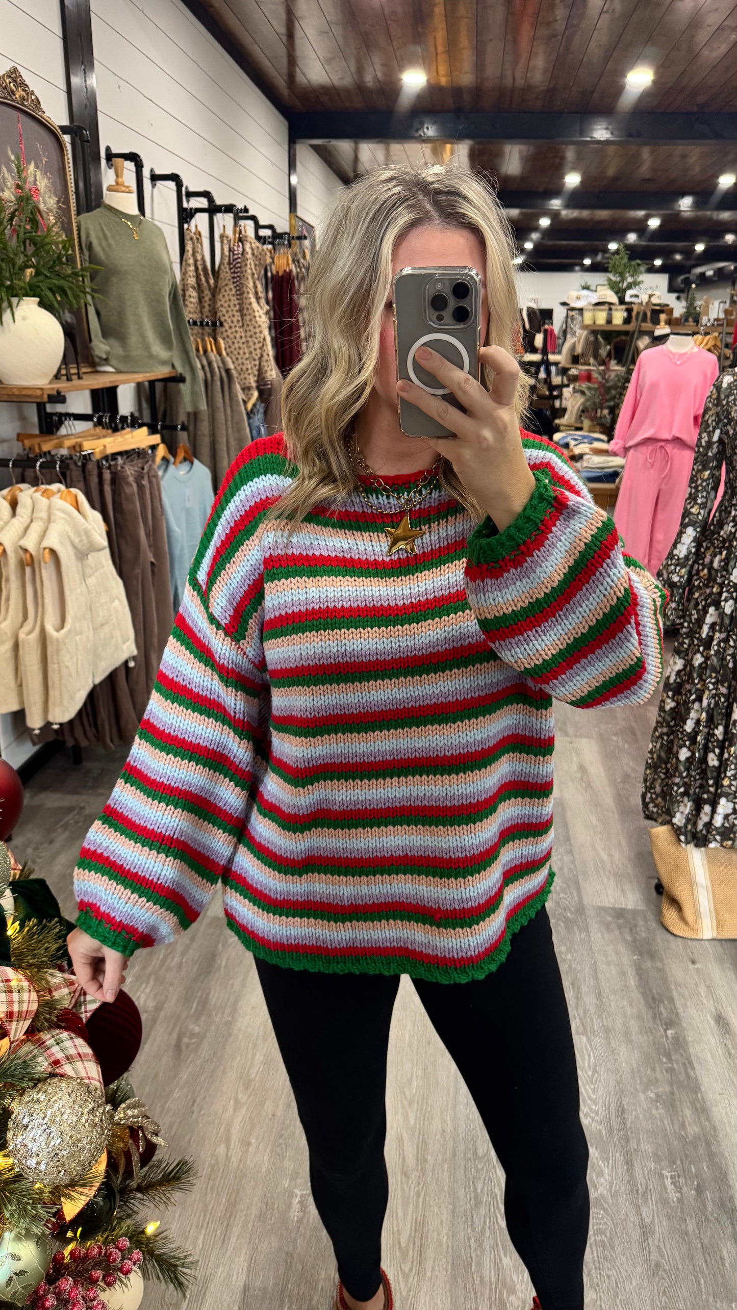 Merry & Bright Striped Sweater