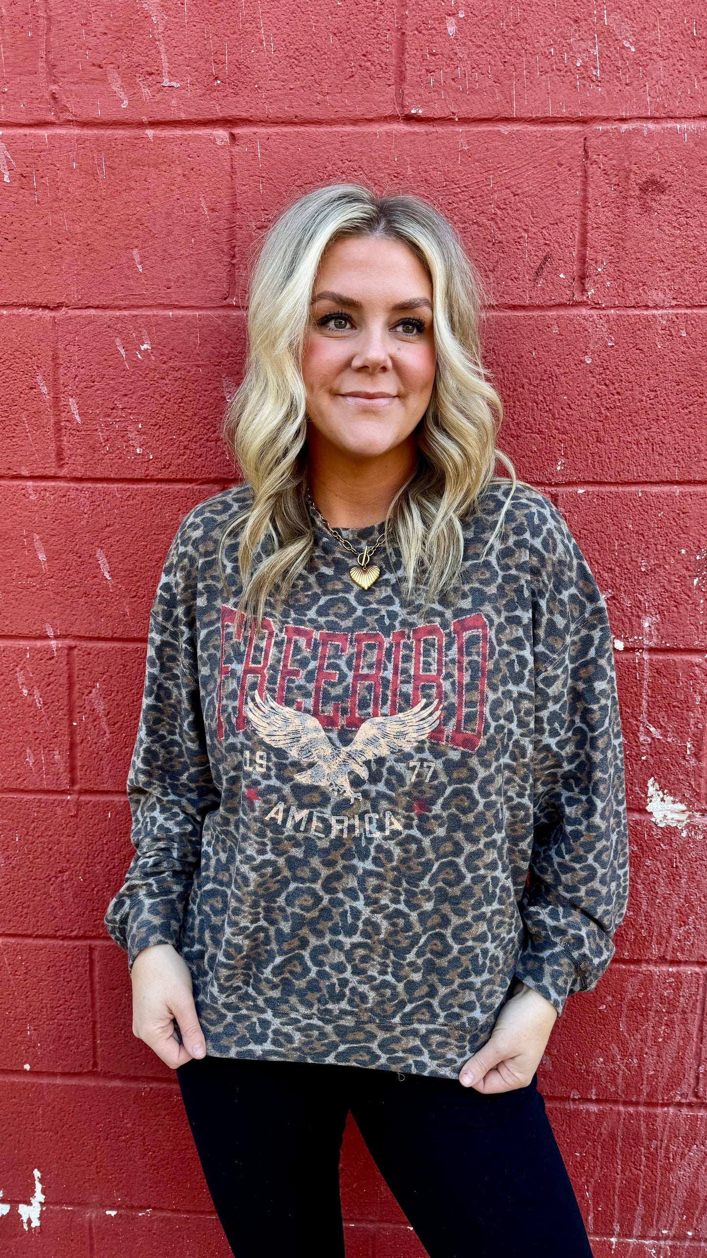 Free Bird America Pullover - Leopard