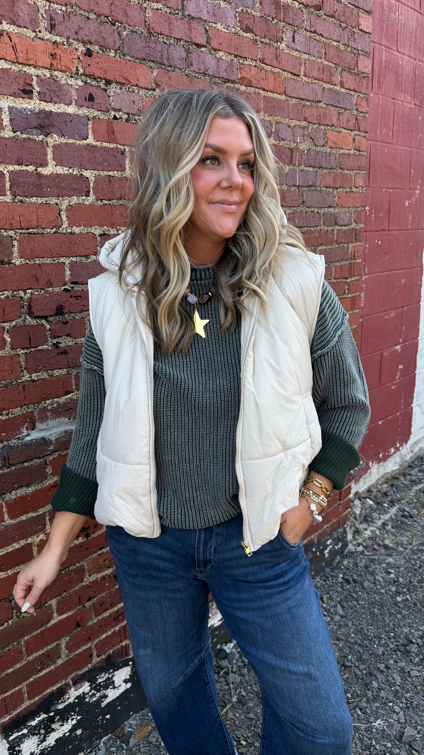 Cozy Conditions Vest - Ivory