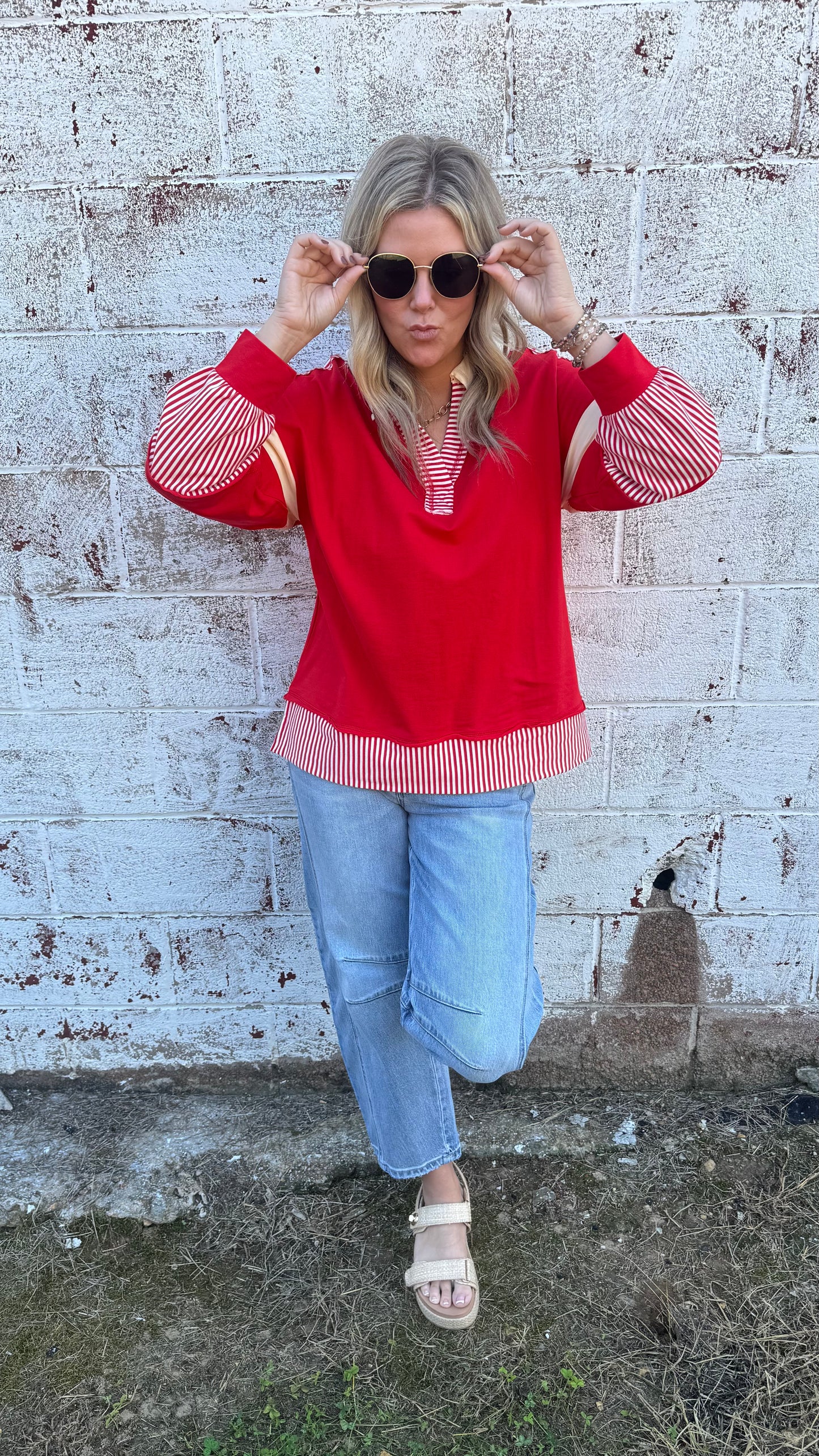 Randa Red Pullover