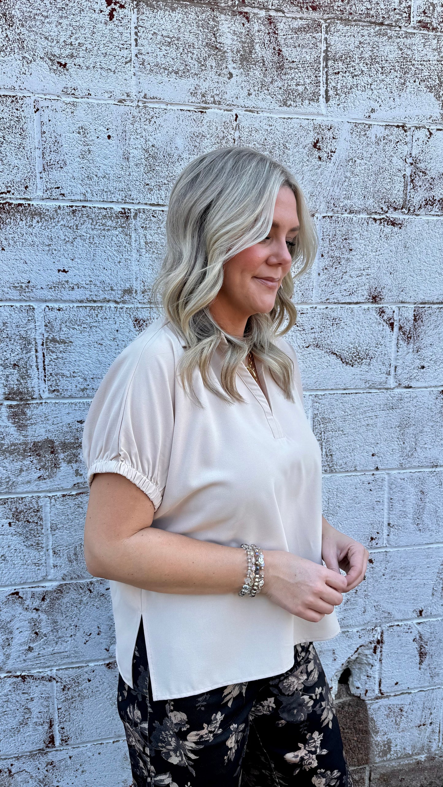 Sandy Split Neck Top