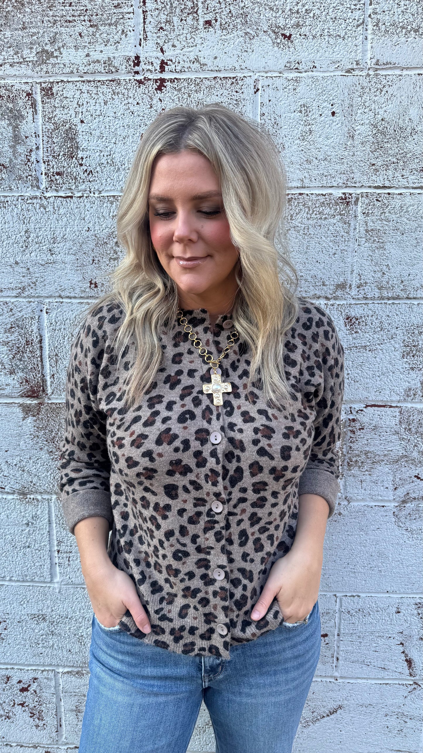 Leopard Button Down Cardigan