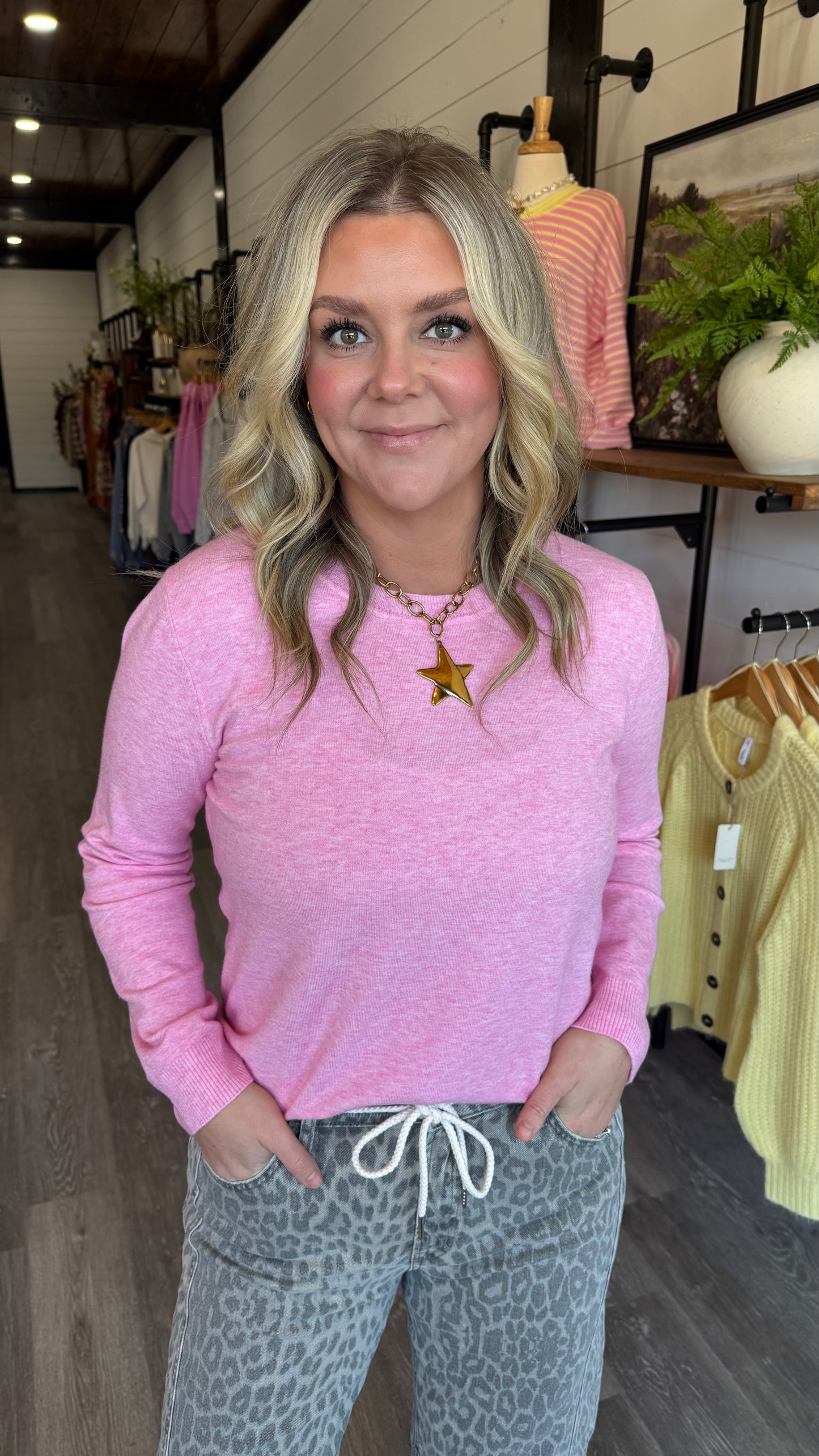 Livy Lightweight Sweater - Pink
