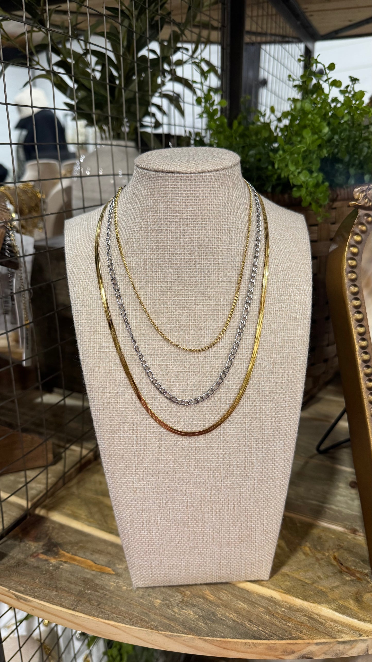Two Toned Layered Necklace
