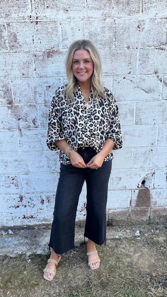 Leopard Print Blouse