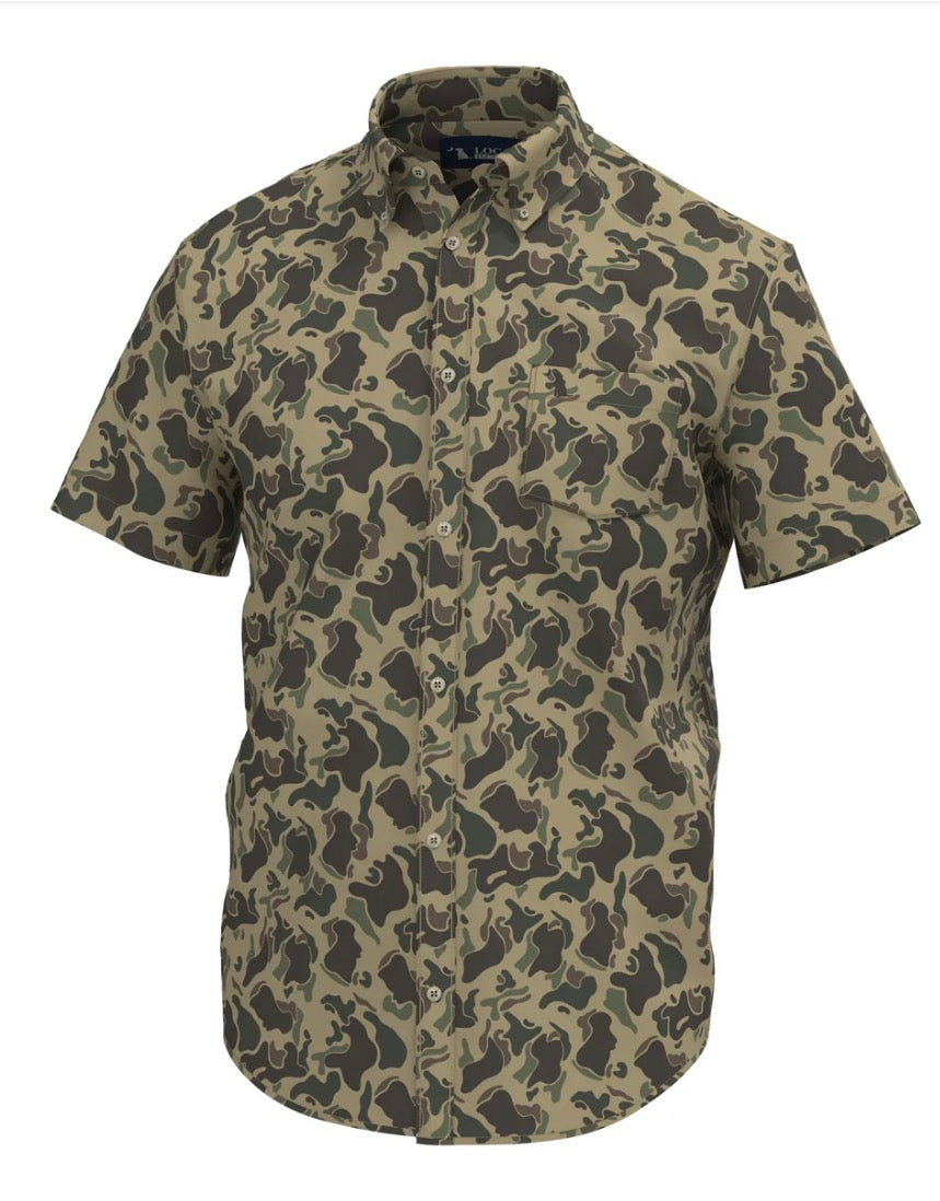 Local Boy Low Country Button Down - Retro Camo