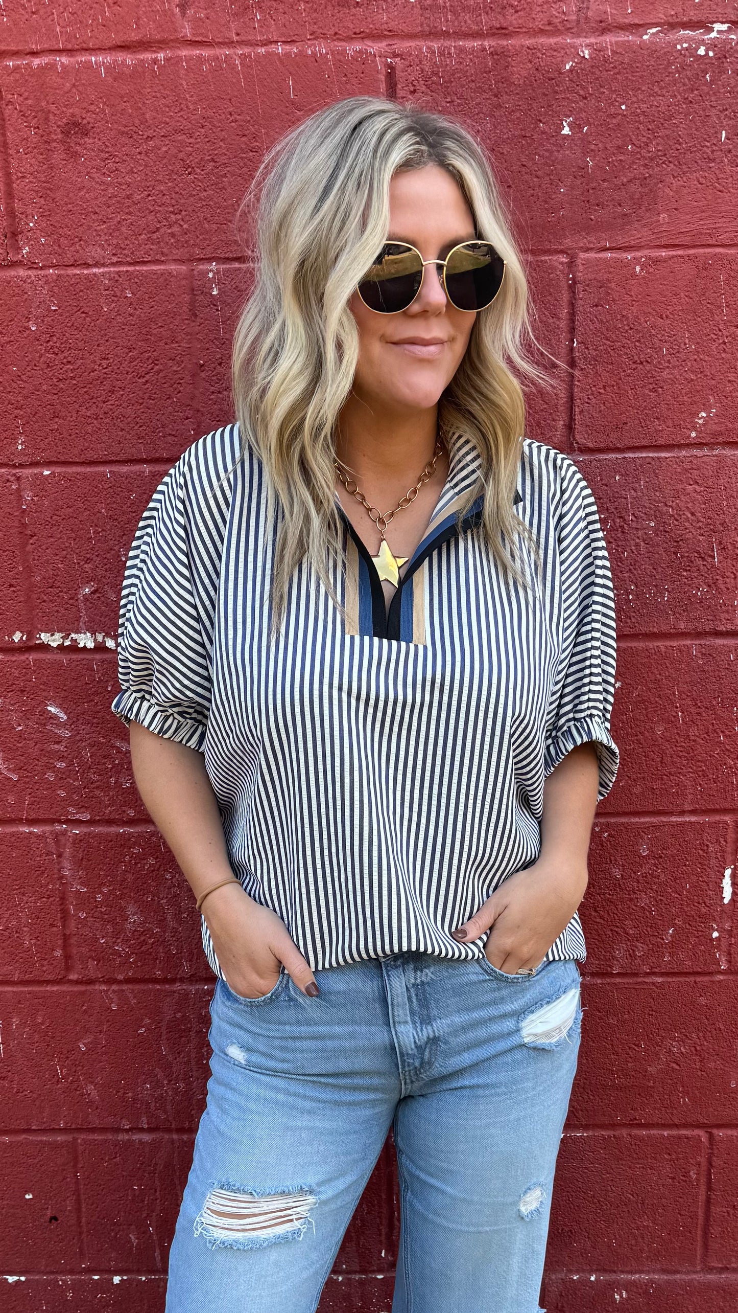 Shelly Striped Top
