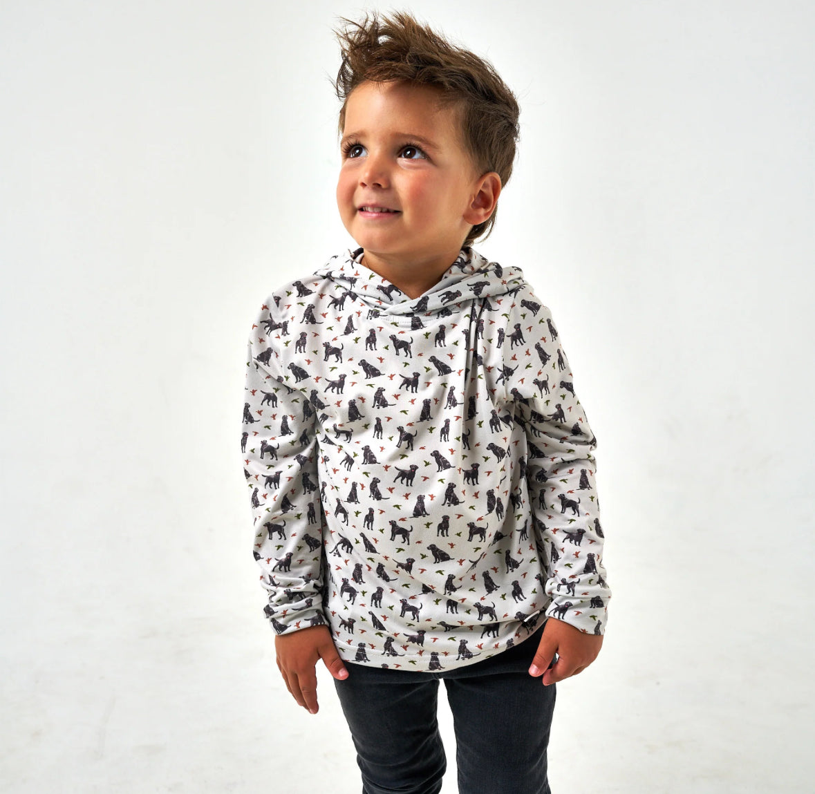 Burlebo Youth Performance Hoodie - Ducks & Dogs