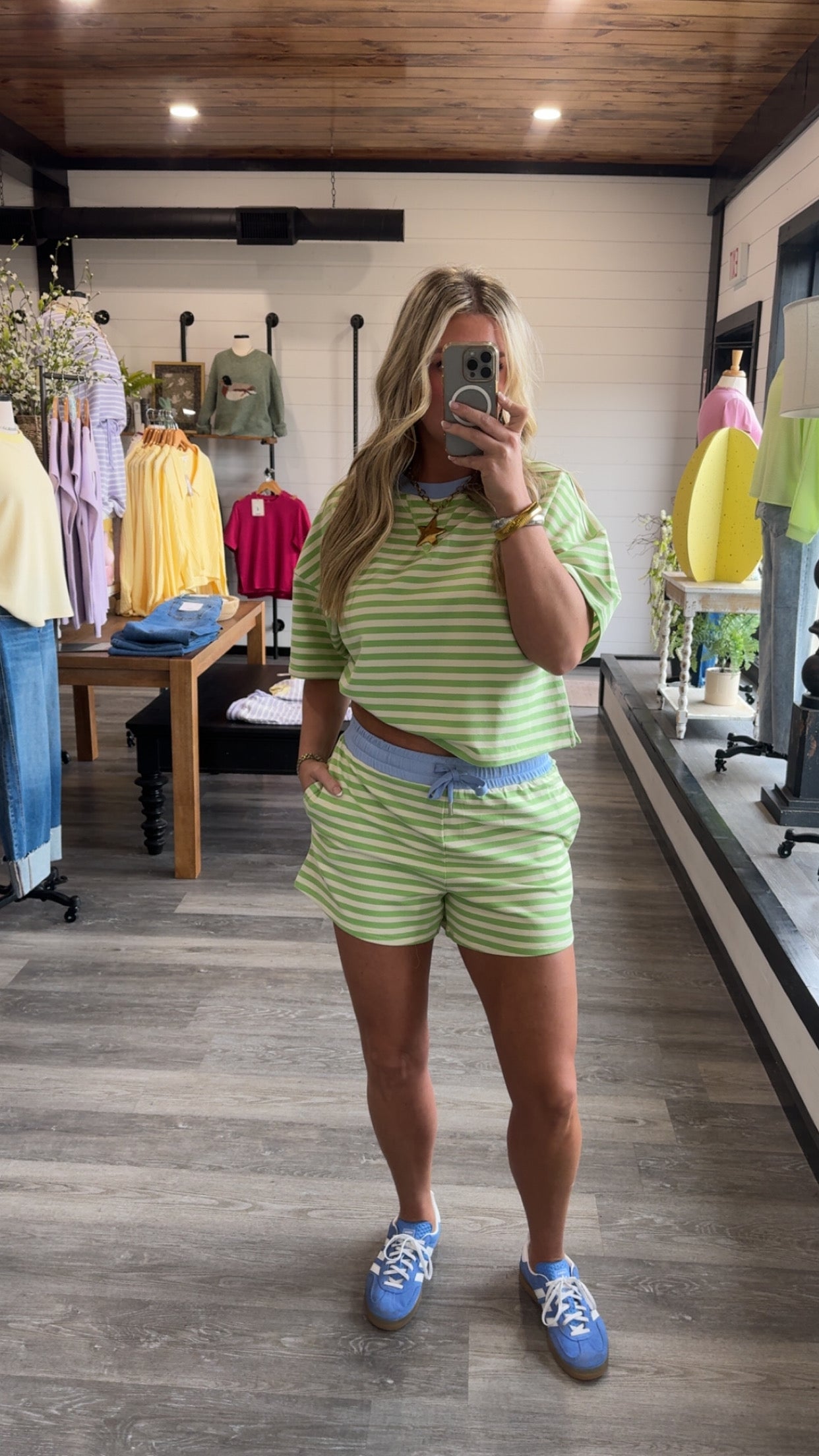 Honeydew Striped Set - Bottom