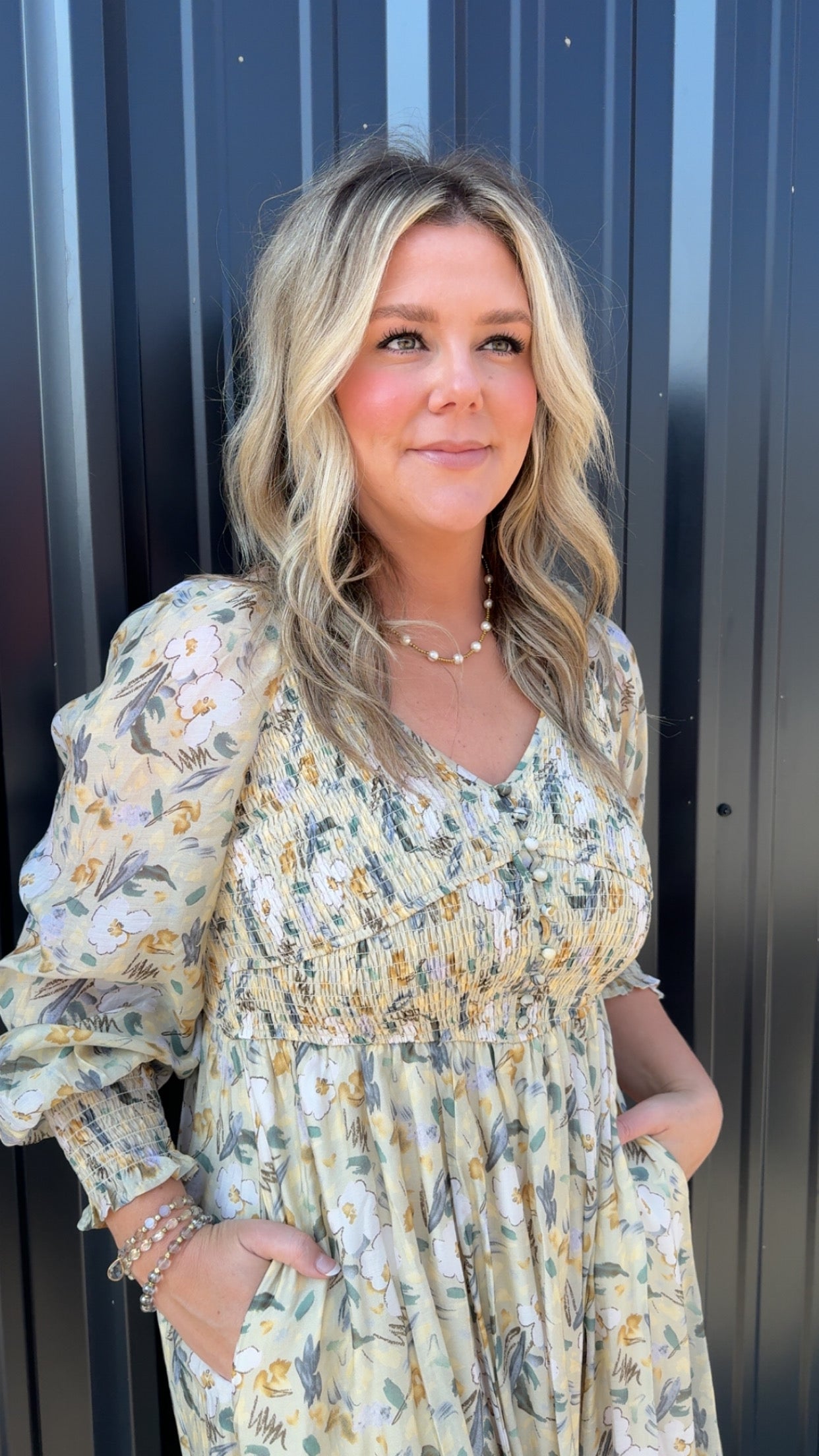Smocked Floral Maxi Dress
