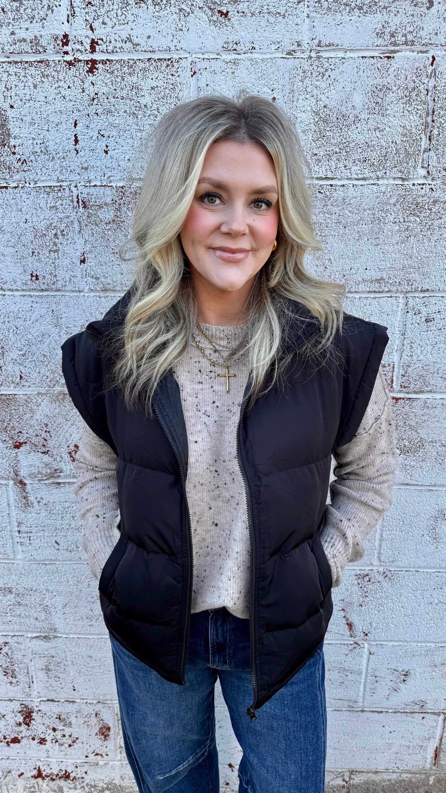 Holland Puffer Vest - Black