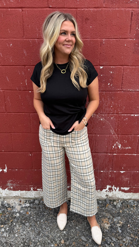 Penny Straight Leg Plaid Pants