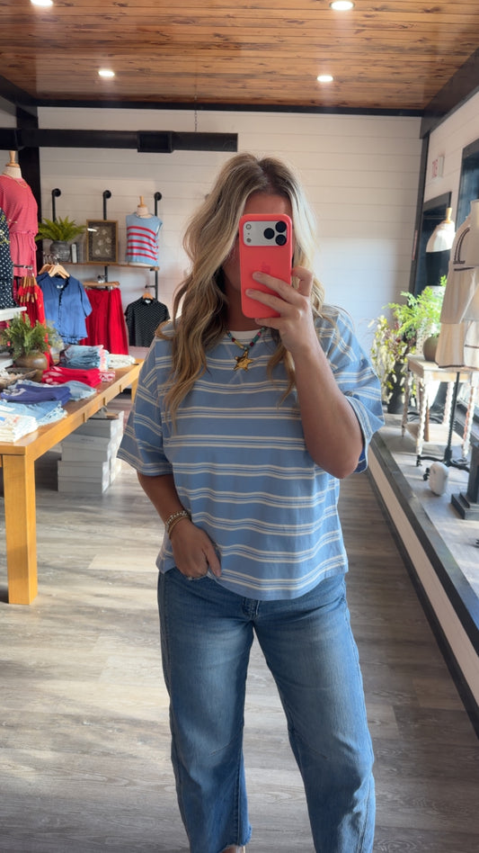Americana Oversized Tee - Blue