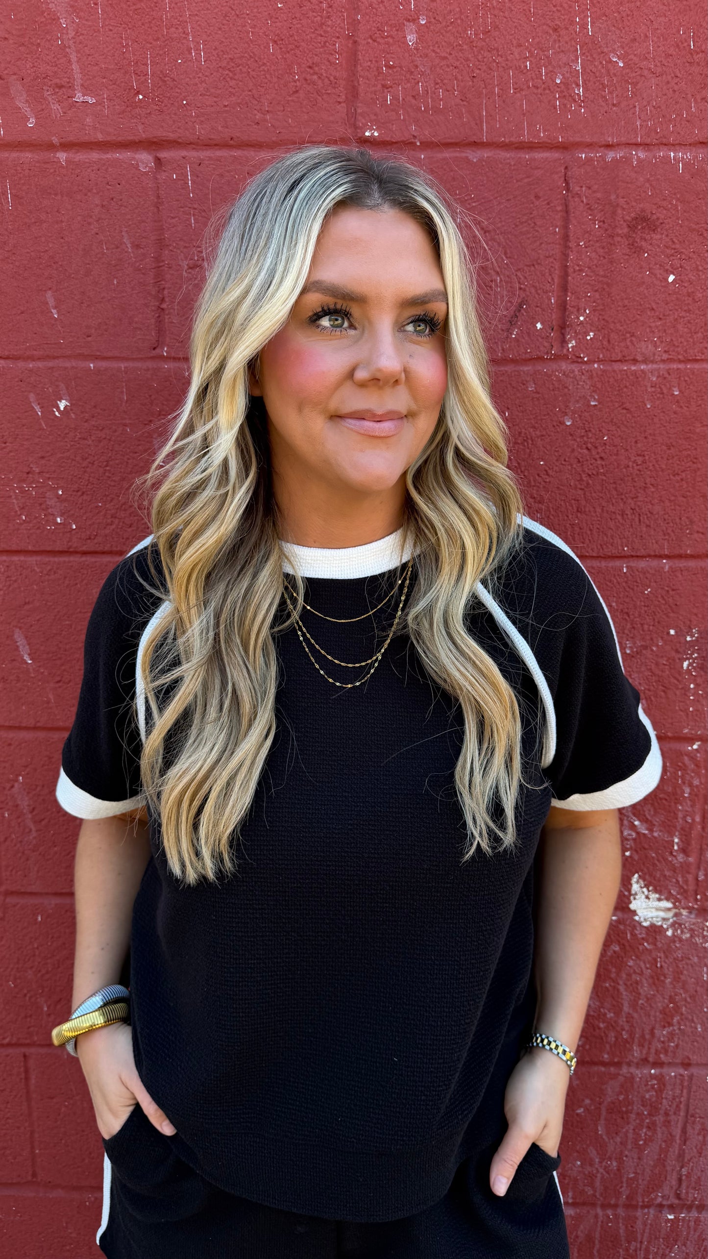 Camden Cloudy Knit Accent Top