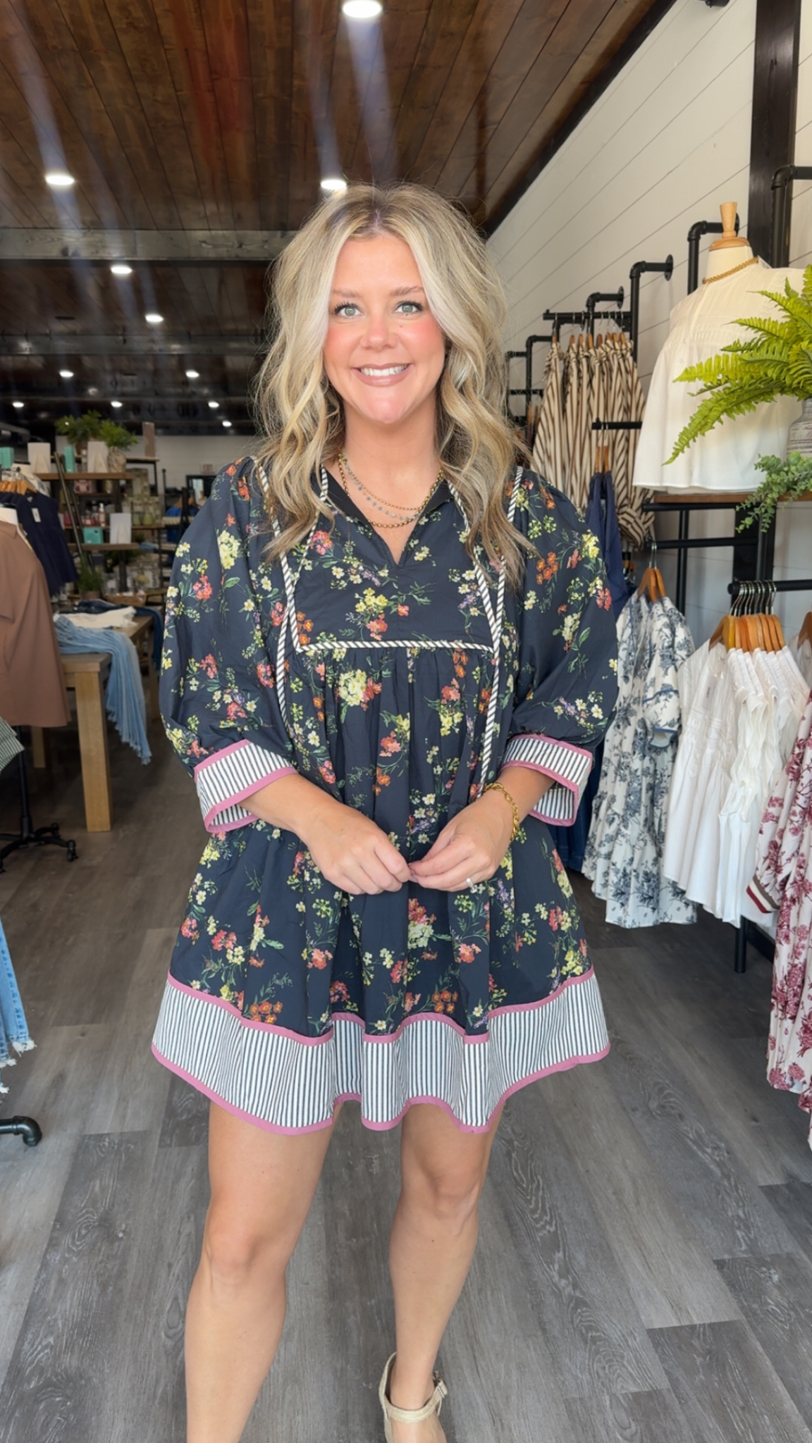 Blakely Floral Black Dress