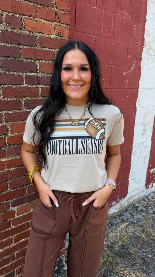 Football Season Striped Tee