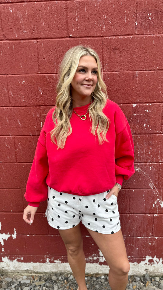 Polka Dot Sweatshorts