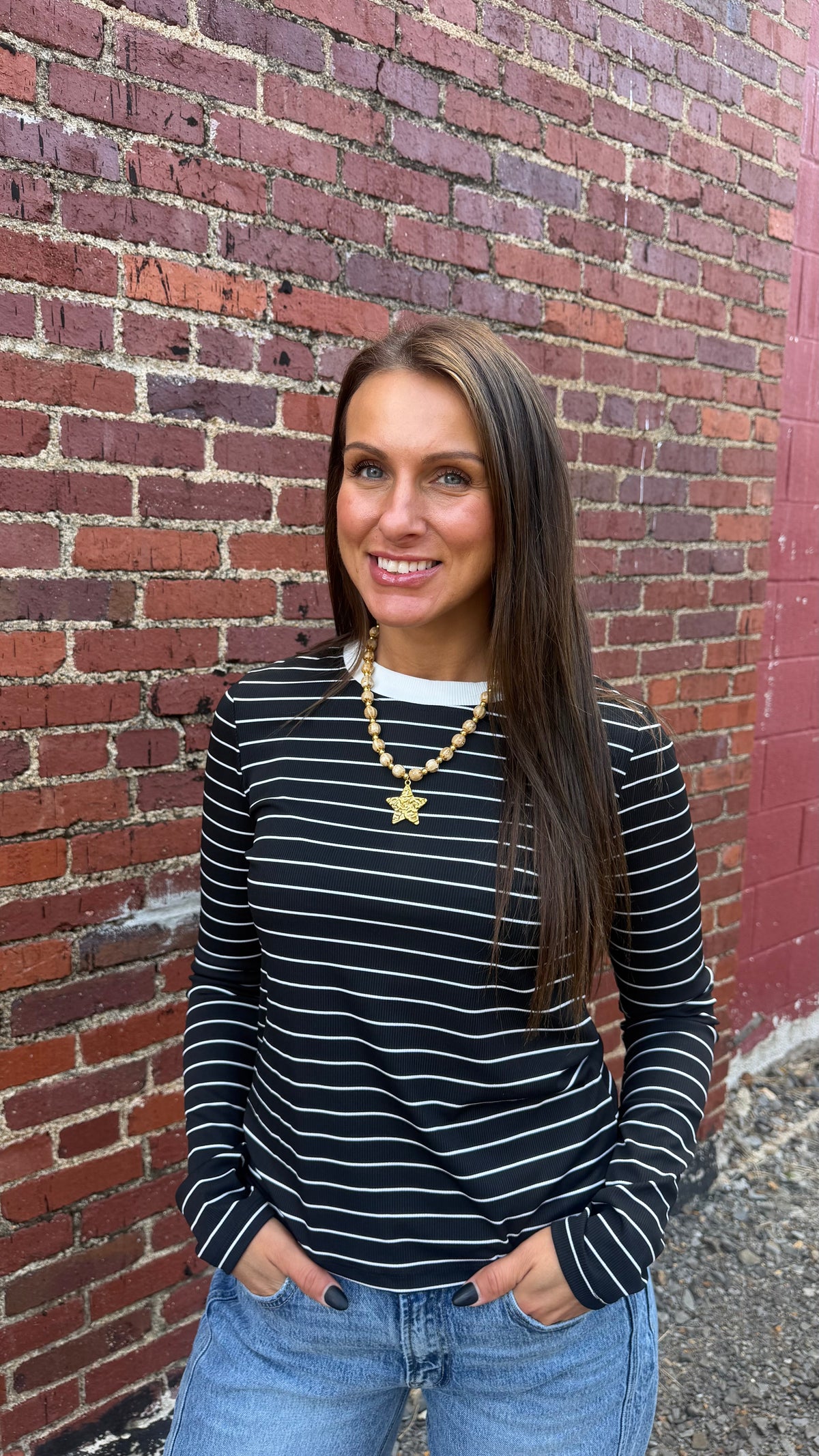 Simple Striped Long Sleeve - Black