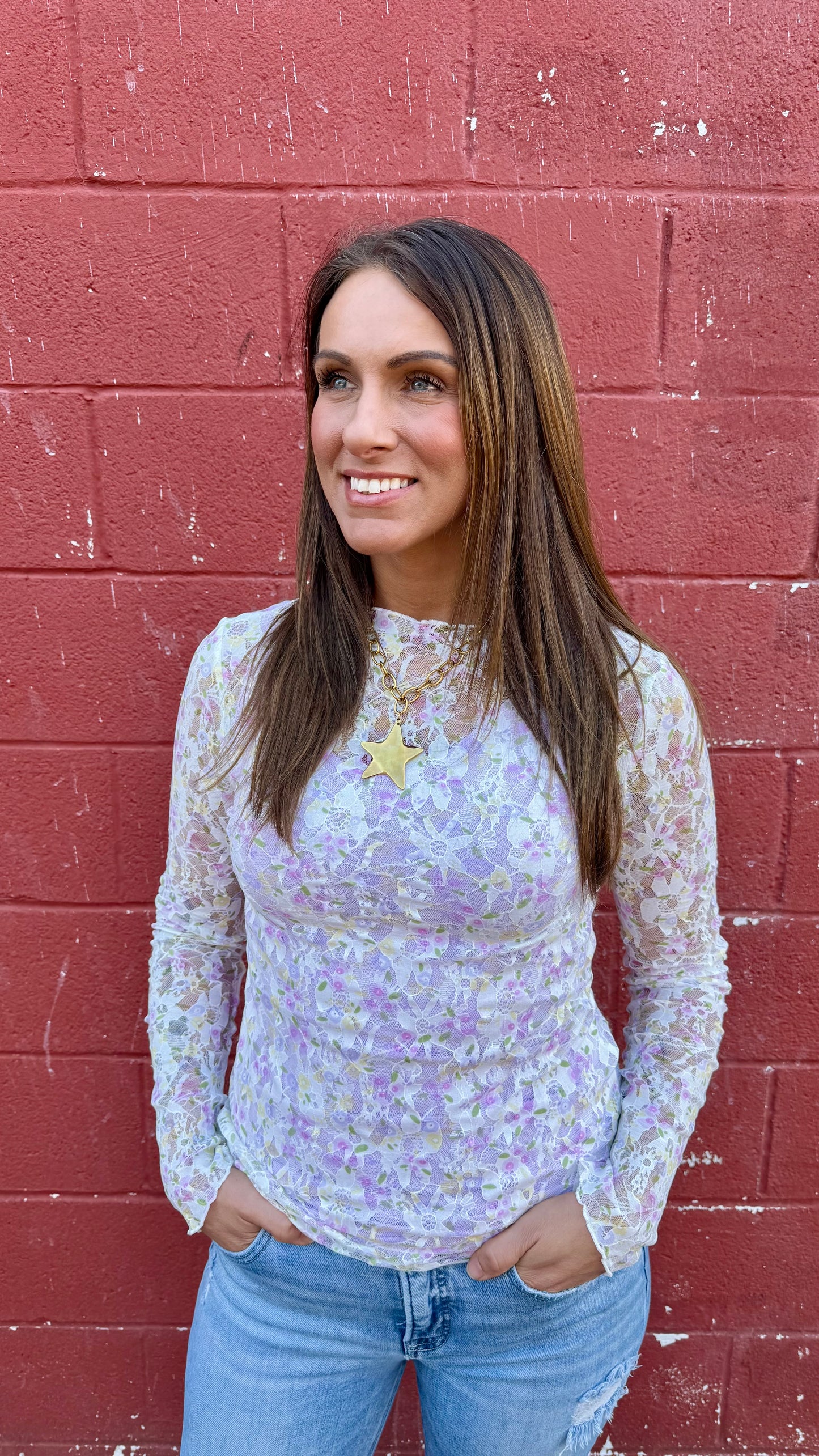 White Floral Lace Top