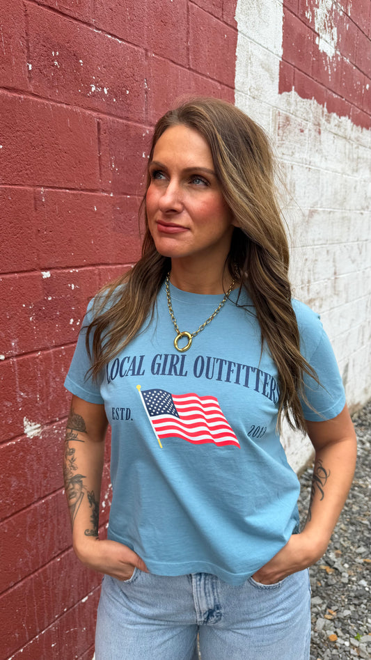 Local Girl Stars & Stripes Tee