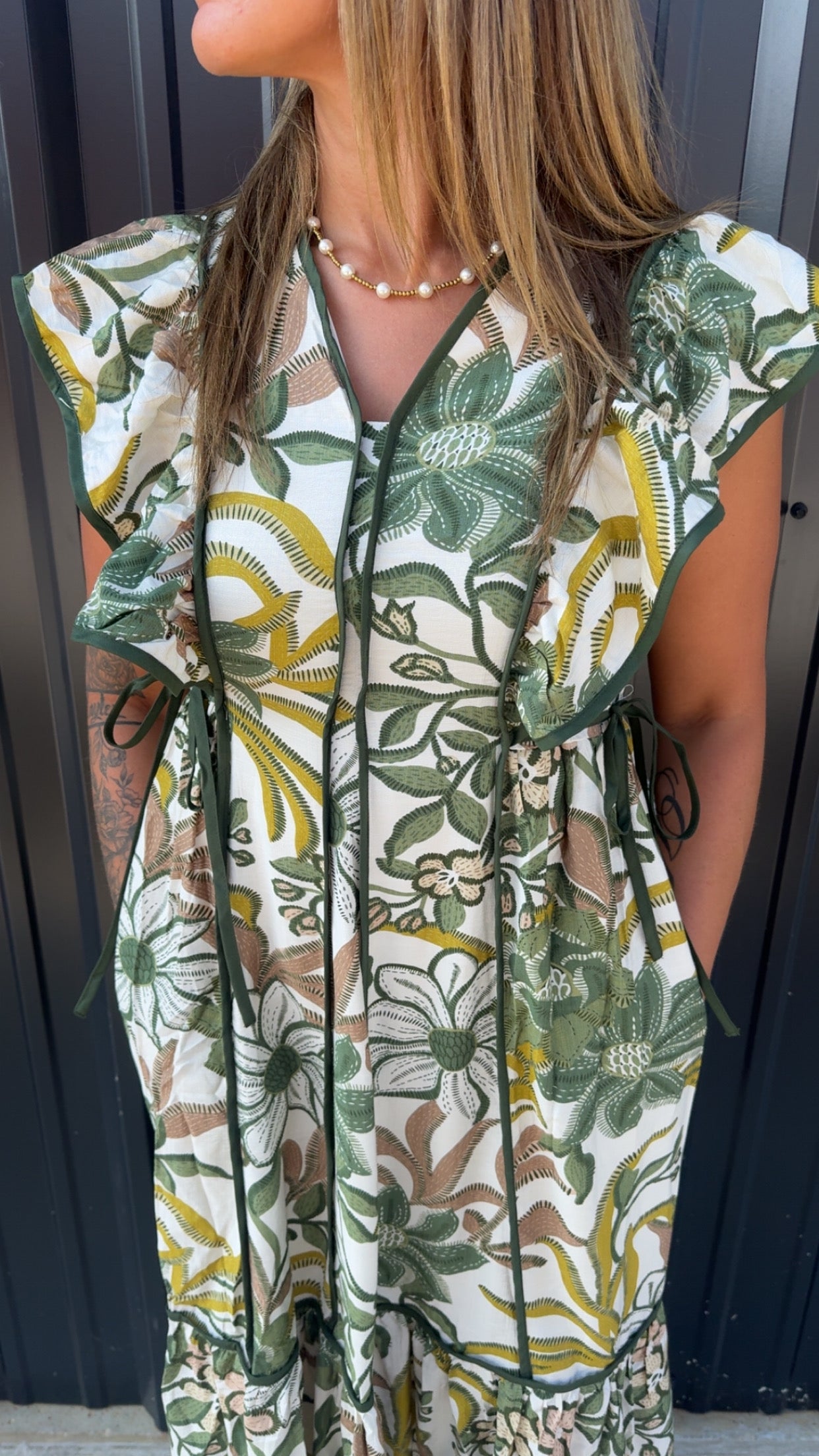 Botanical Print Dress