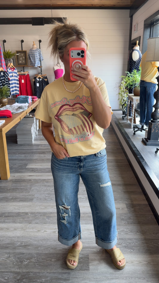 Molly Mid Rise Cuffed Jeans
