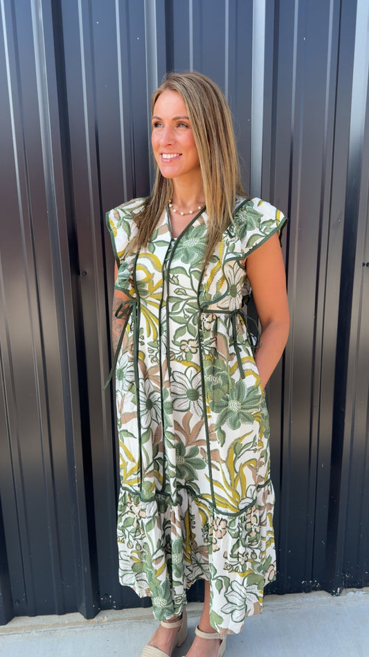 Botanical Print Dress