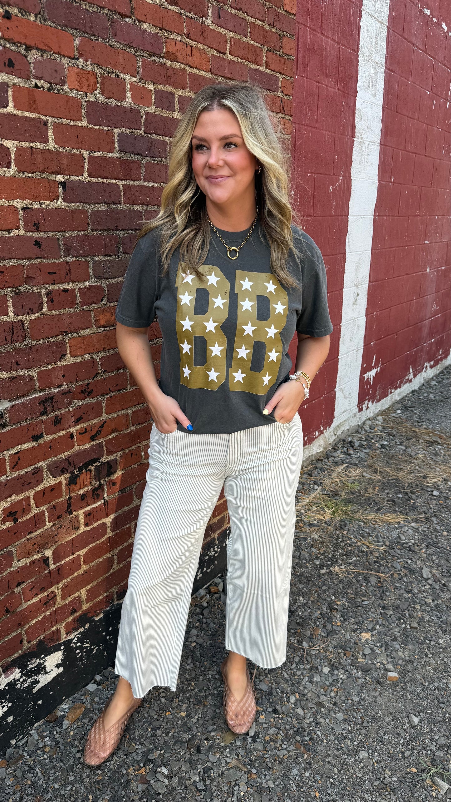 Oatmeal Striped Pants